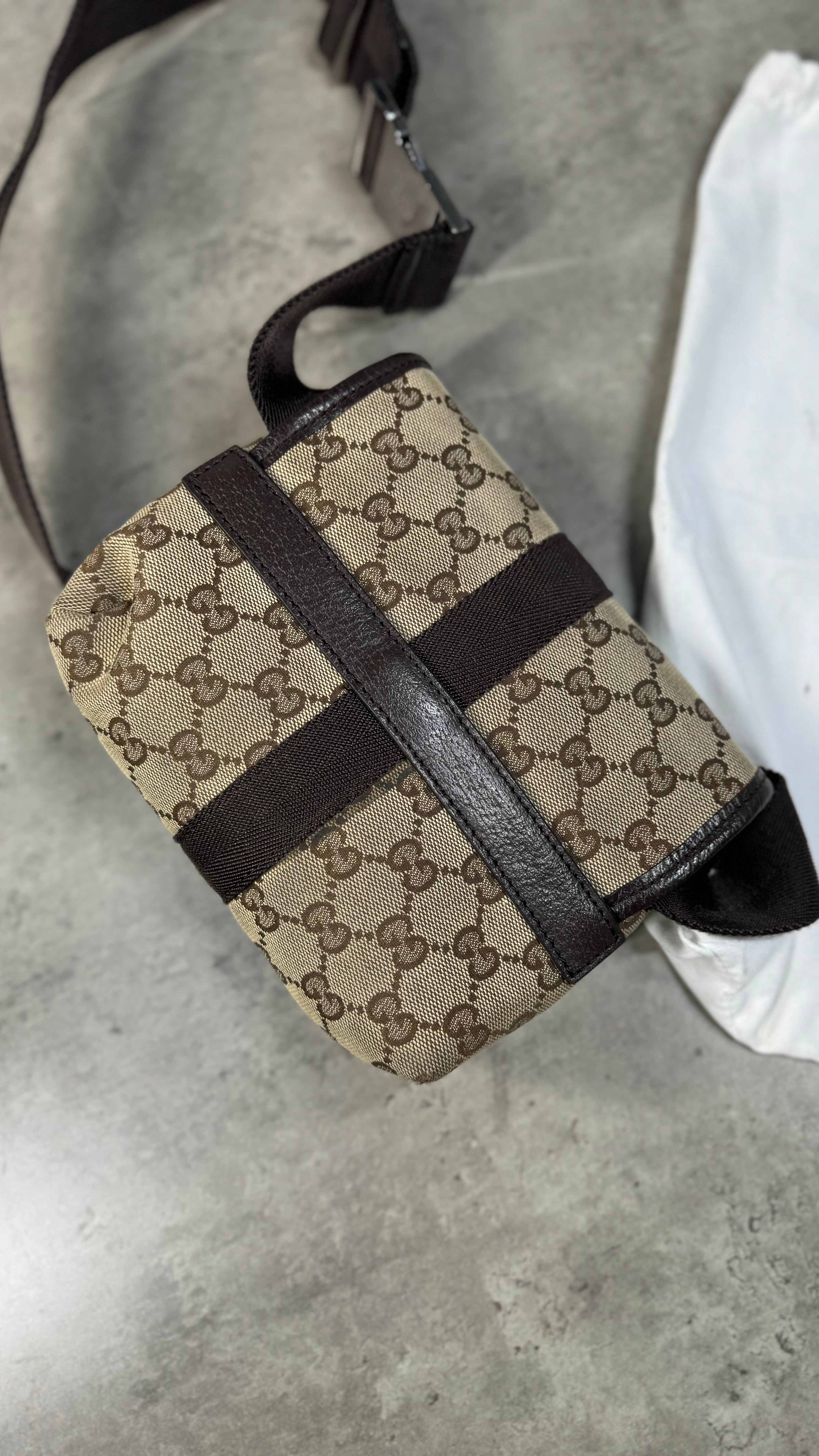 Gucci canvas belt bag