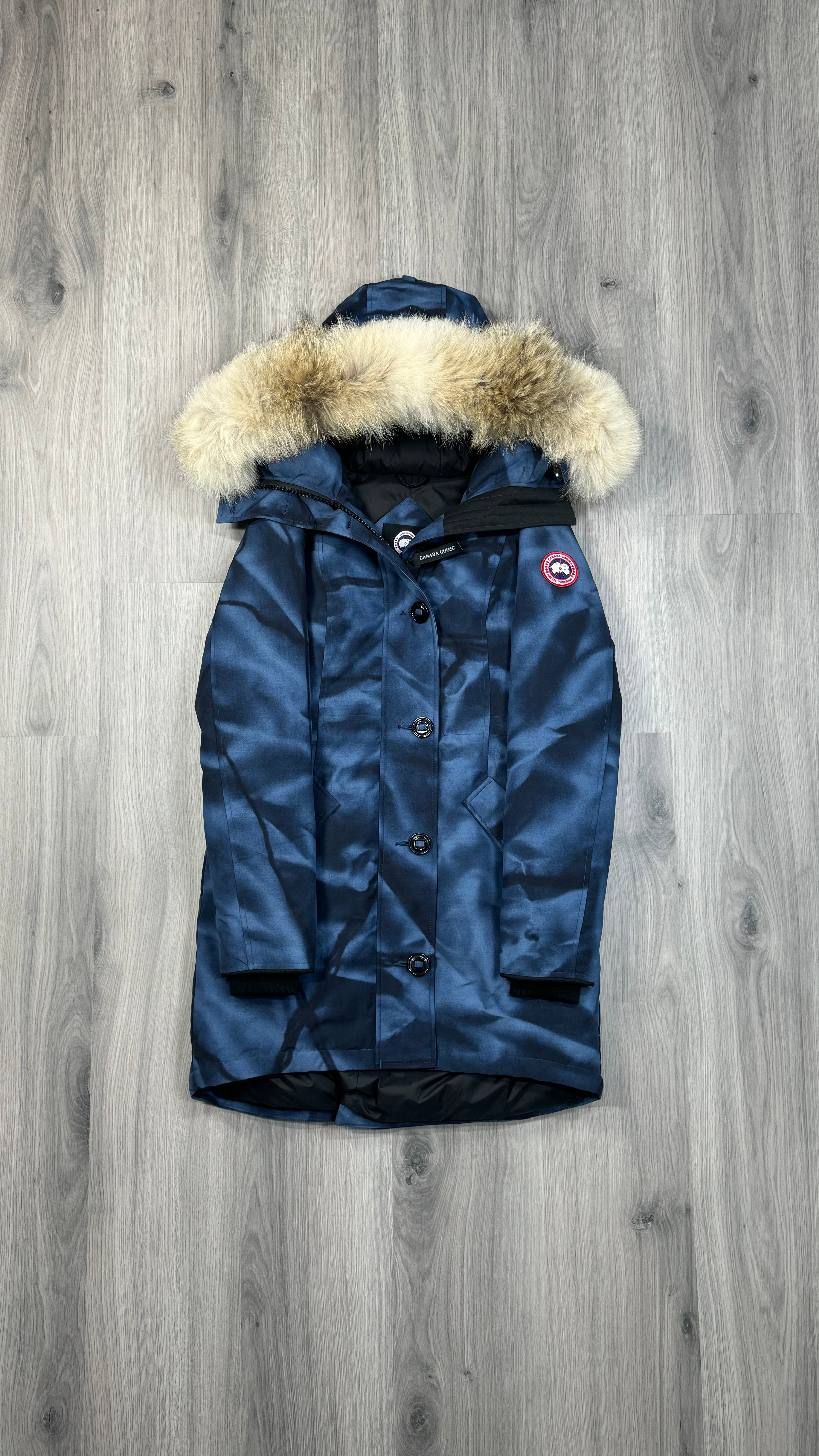 Canada Goose Women’s Abstract Blue Camouflage Rossclair Parka