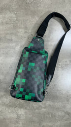 Louis Vuitton Sling Bag in Damier Graphite and Green Pixel canvas