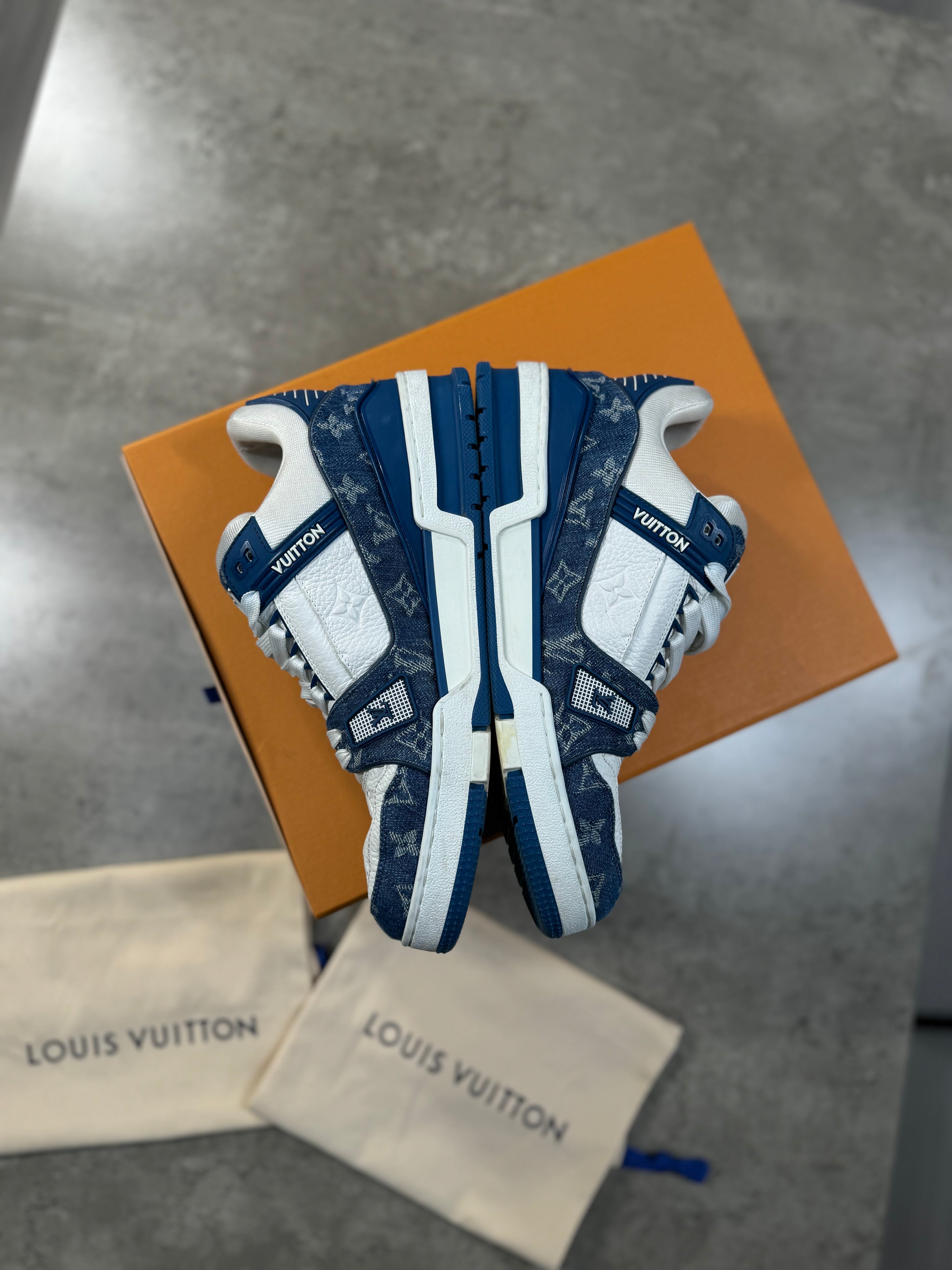 Louis Vuitton Blue Denim Trainers