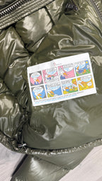 Moncler Khaki Maya Short Down Jacket