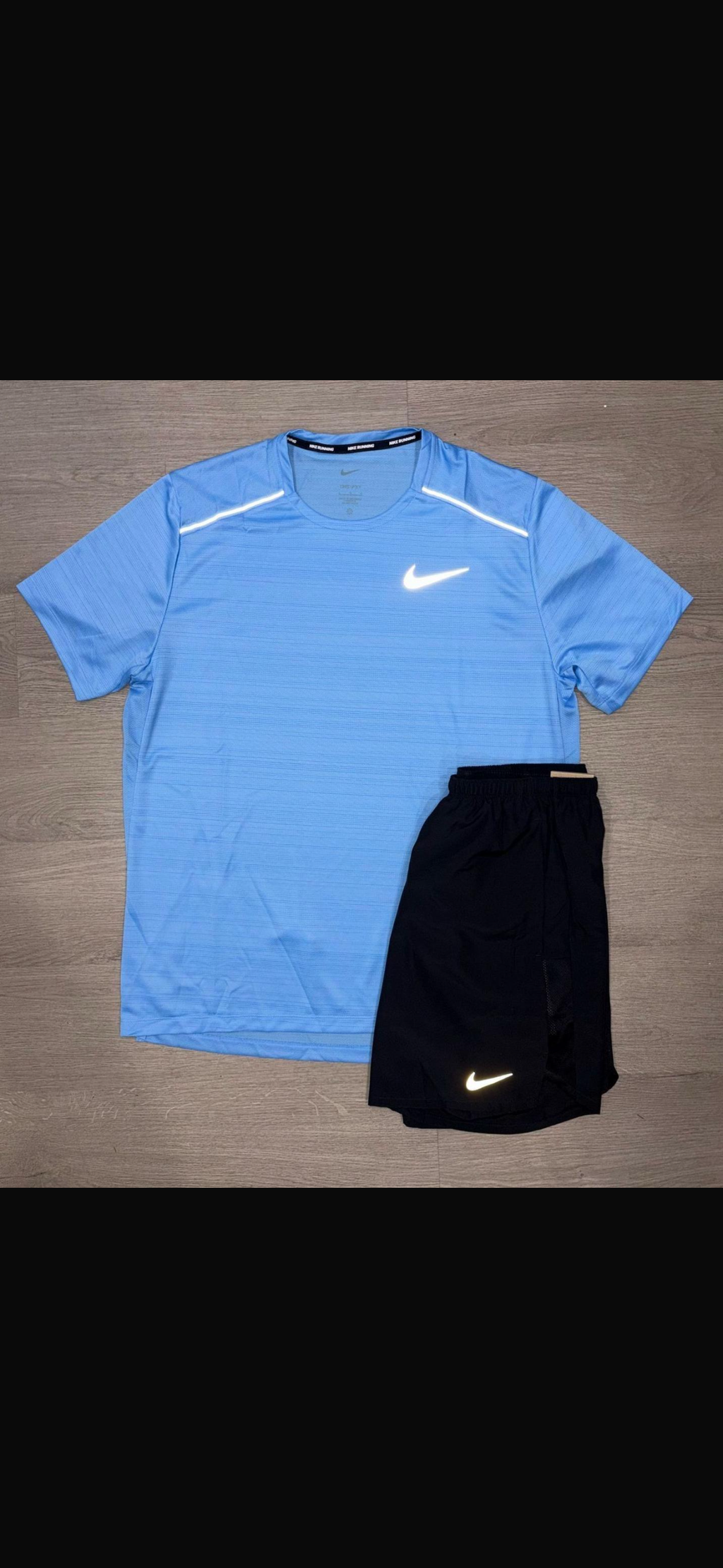 Nike Miler Uni Blue T-shirt and shorts set