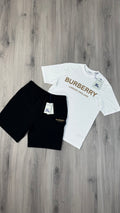 Burberry Black and White Shorts Set