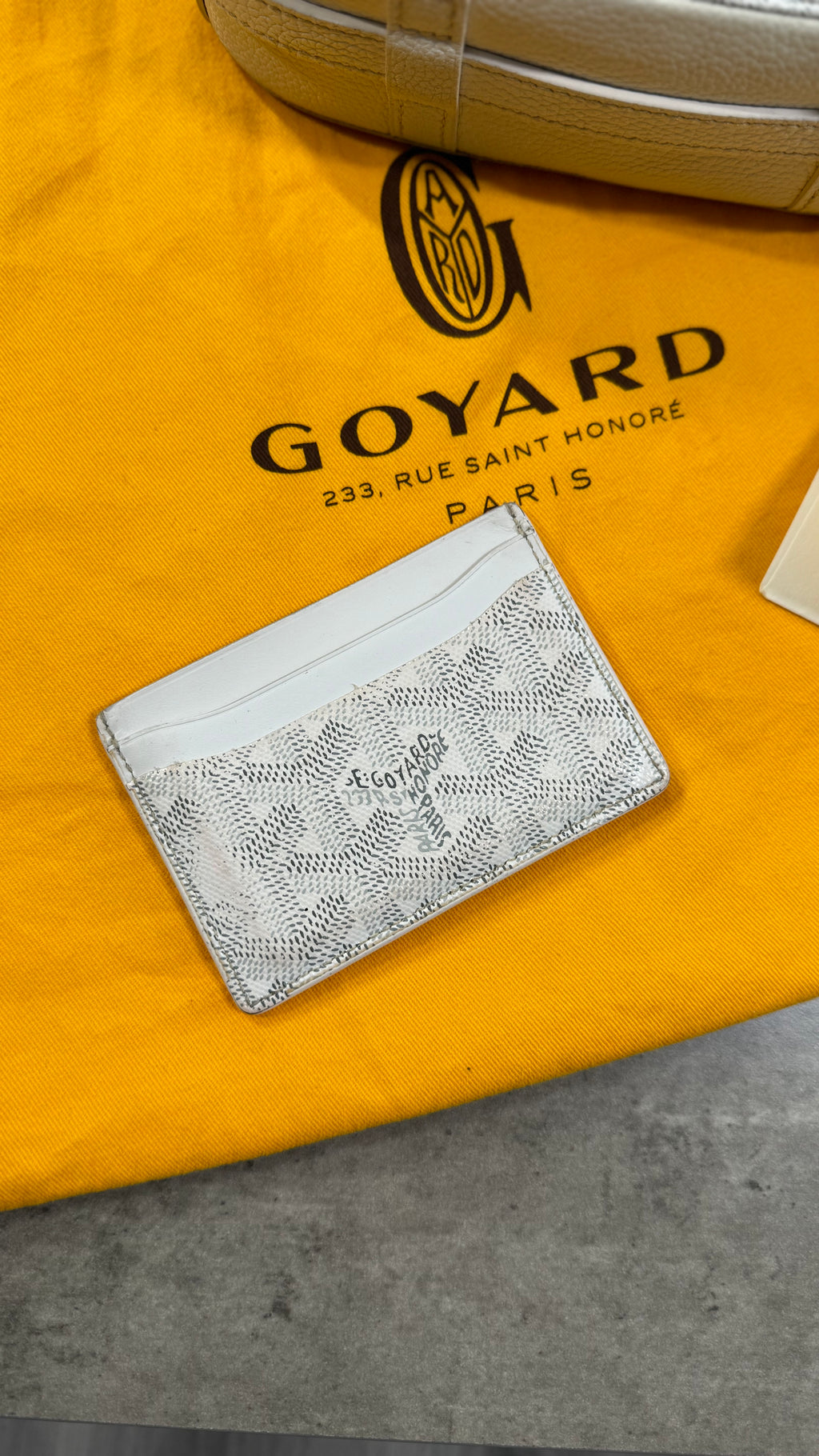 Goyard Belvedere PM Messenger Bag In White With Card Holder
