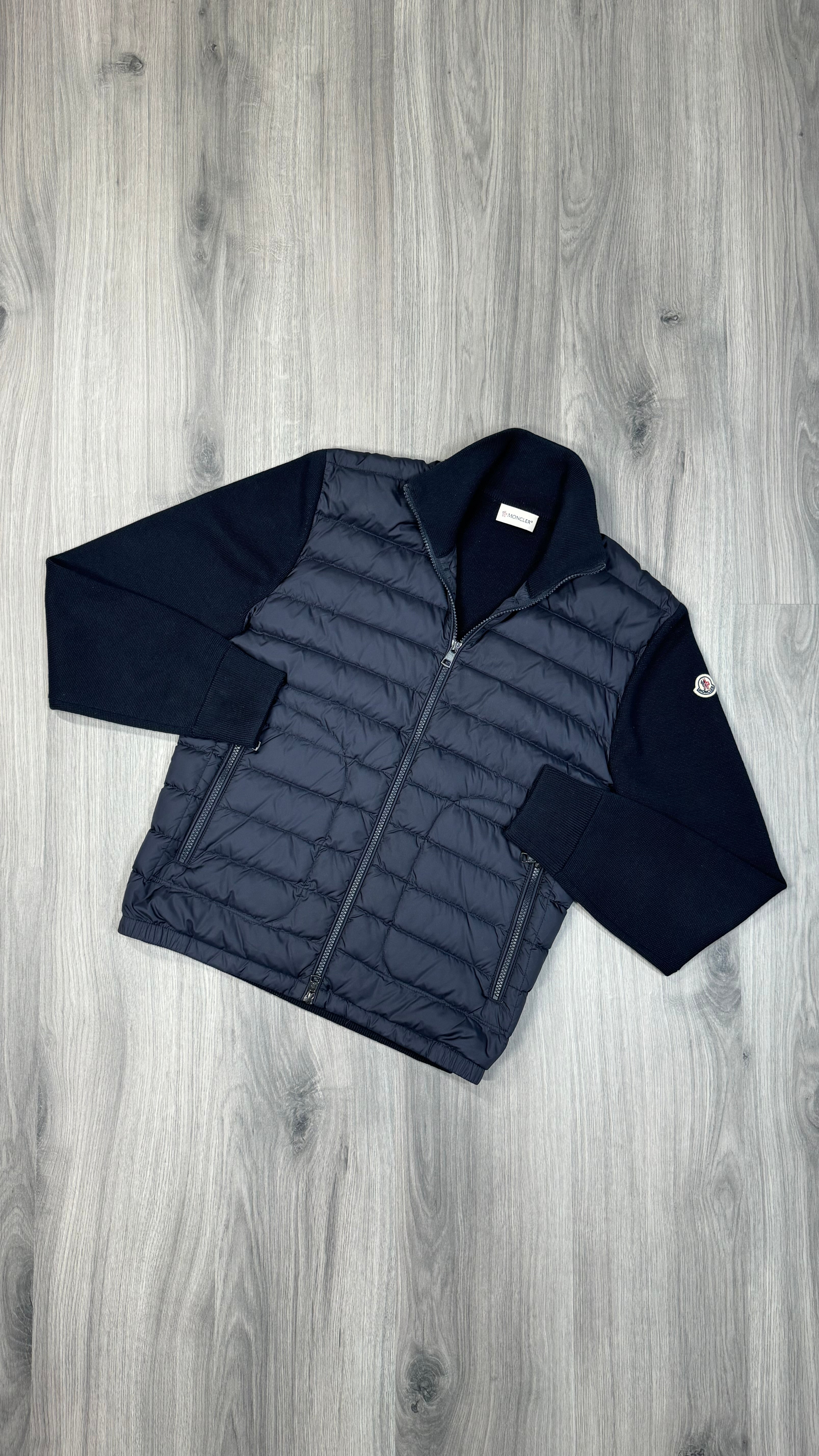 Moncler Navy Zip Up Cardigan Jacket
