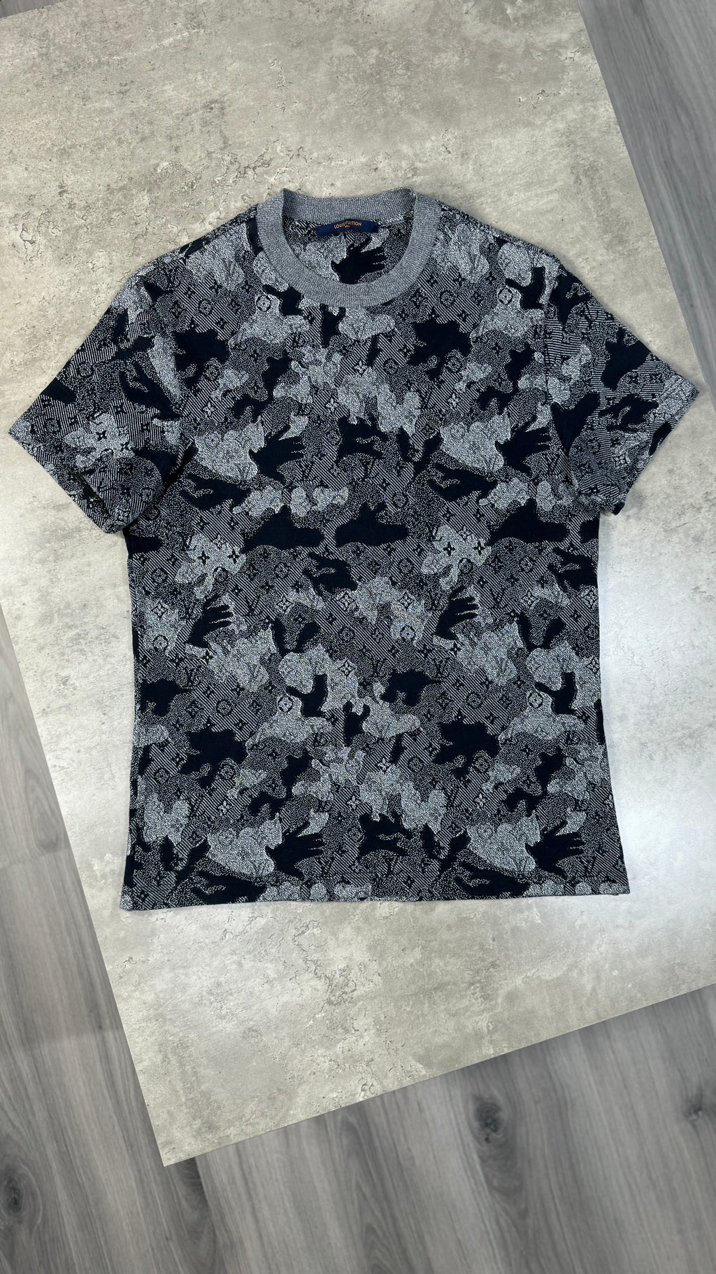 Louis Vuitton Grey Camo Monogram T-shirt