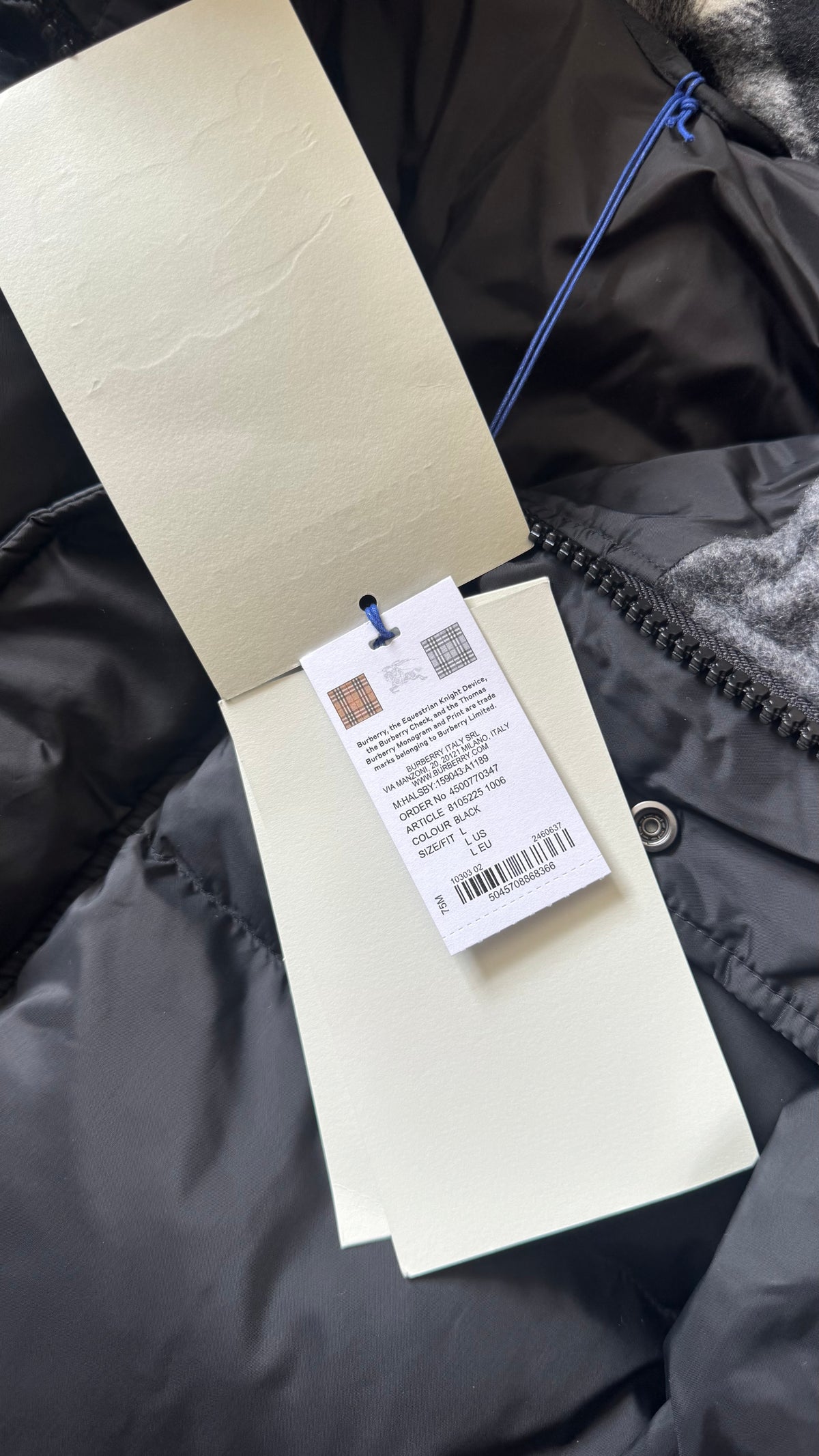 Burberry Black Halsby Puffer Jacket