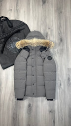 Canada Goose Coastal Grey Black Badge Wyndham Parka