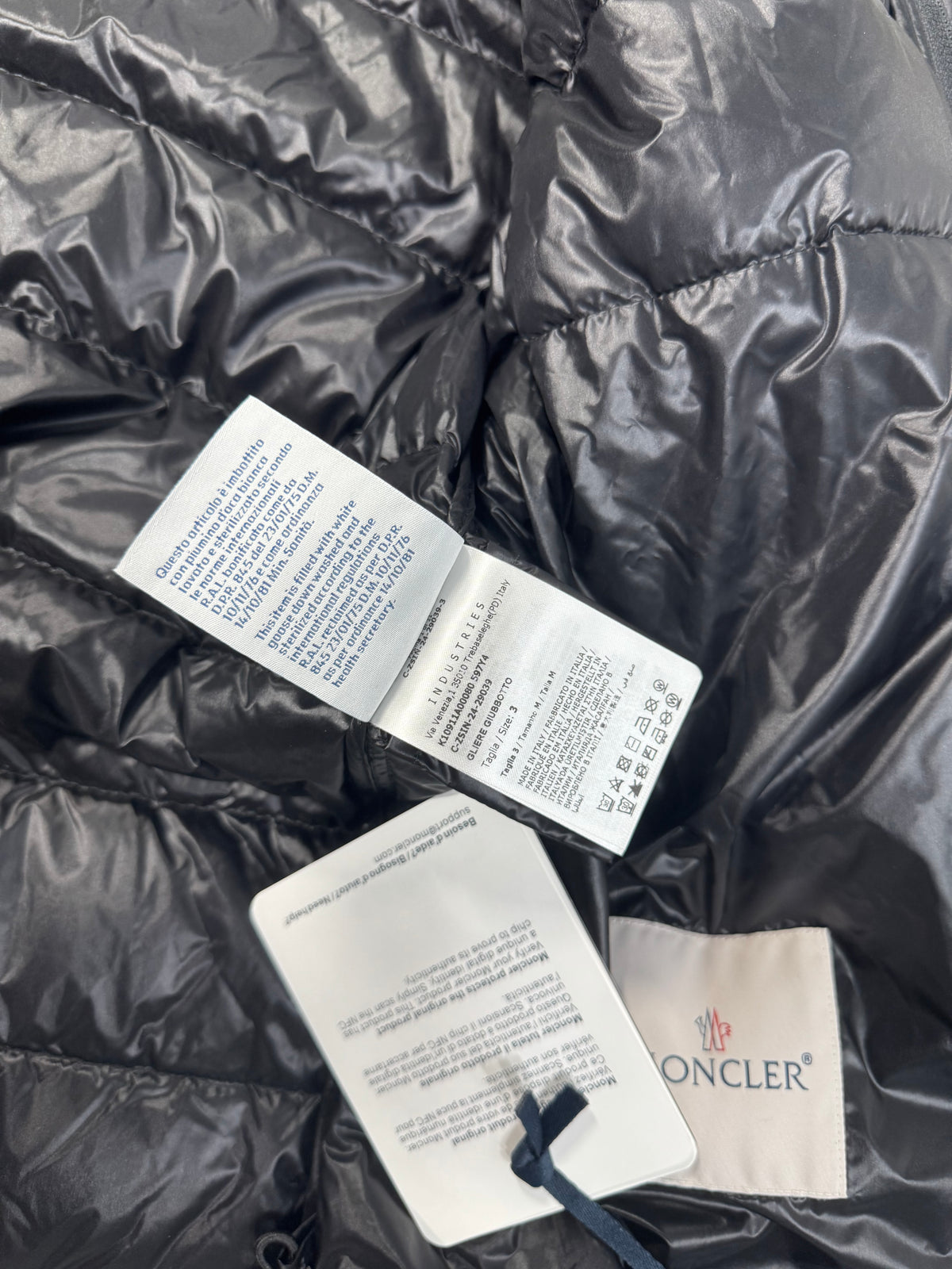 Moncler Black Gilere hooded down jacket