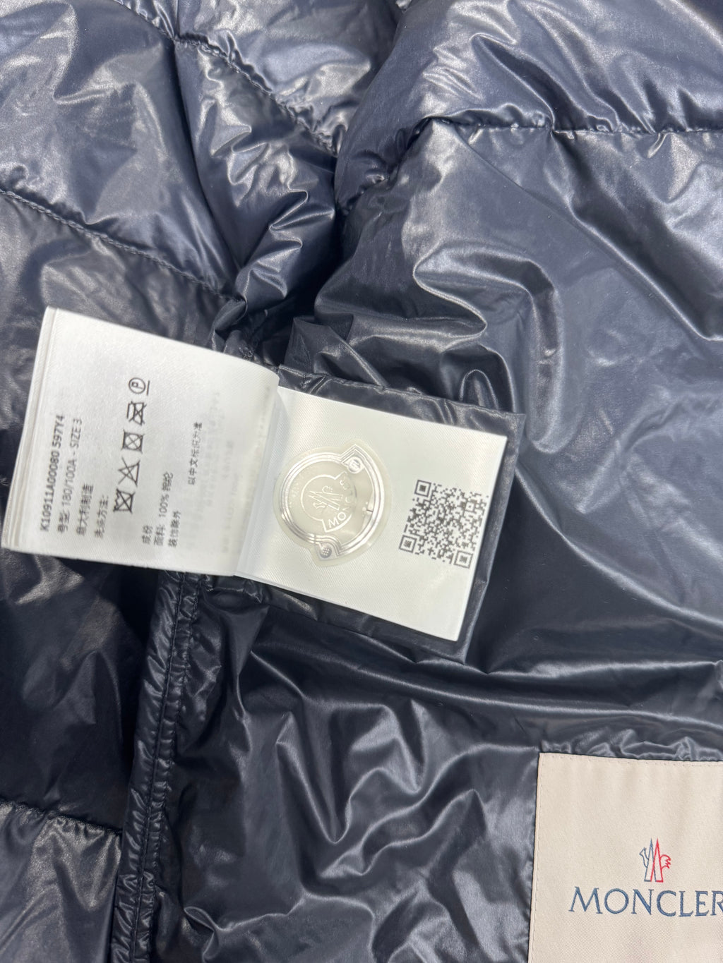 Moncler Navy Gilere hooded down jacket