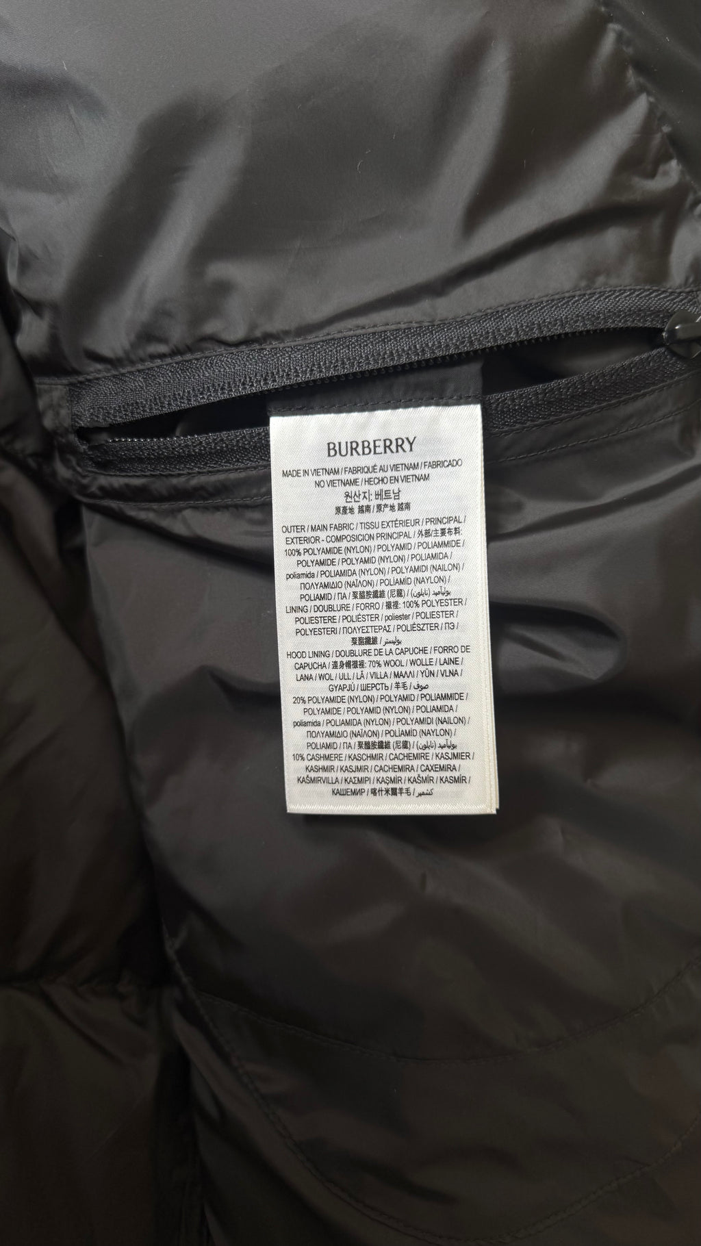 Burberry Black Halsby Puffer Jacket