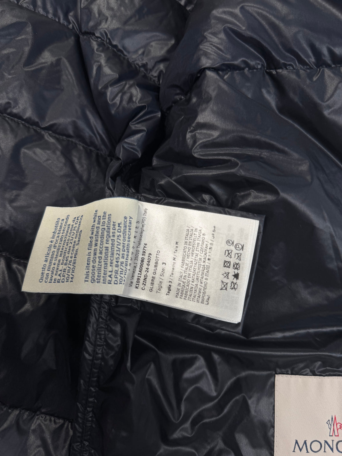 Moncler Navy Gilere hooded down jacket