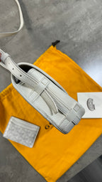 Goyard Belvedere PM Messenger Bag In White With Card Holder