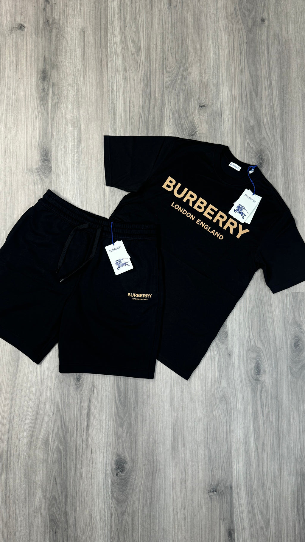Burberry Black Shorts Set