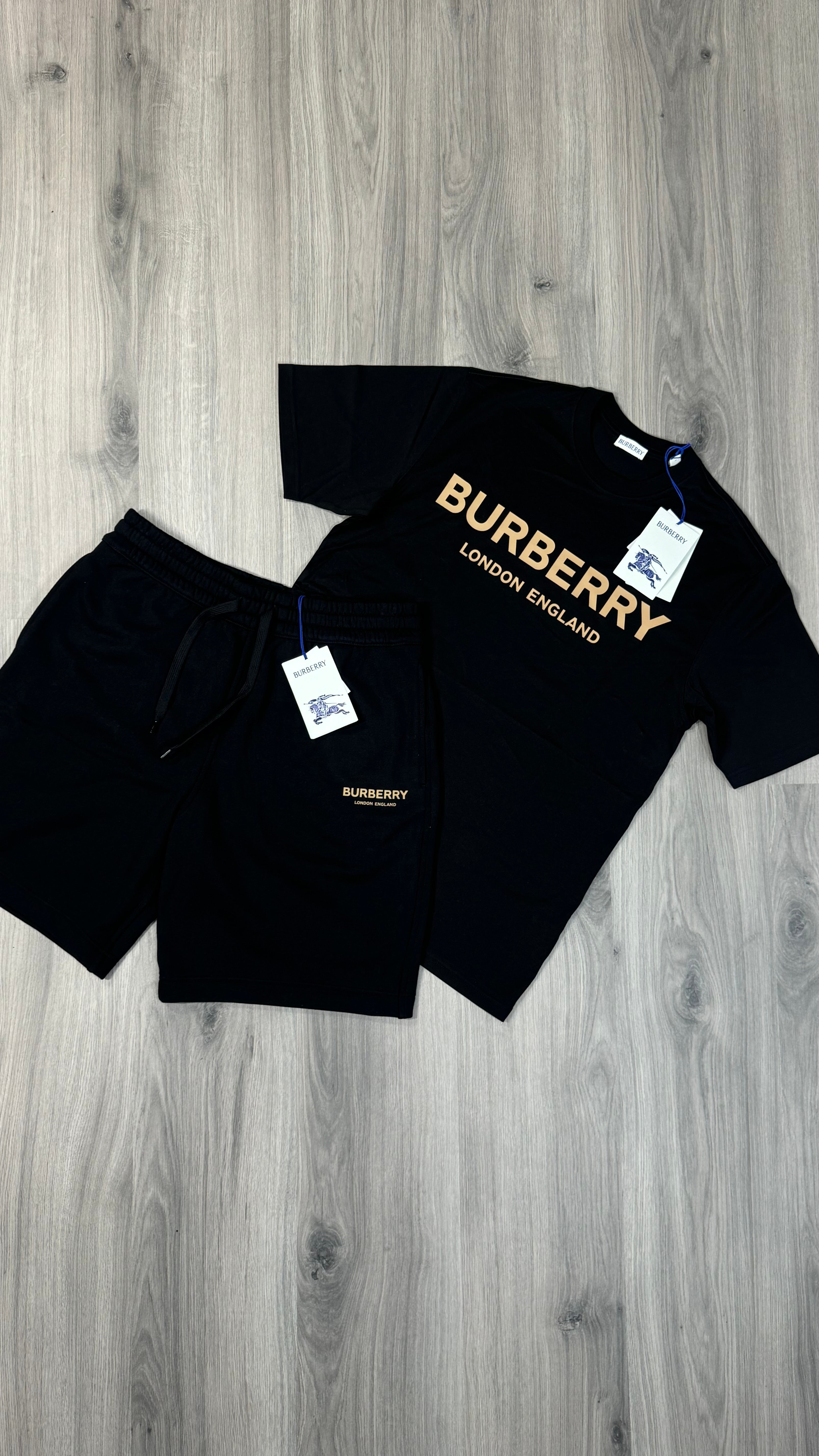 Burberry Black Shorts Set