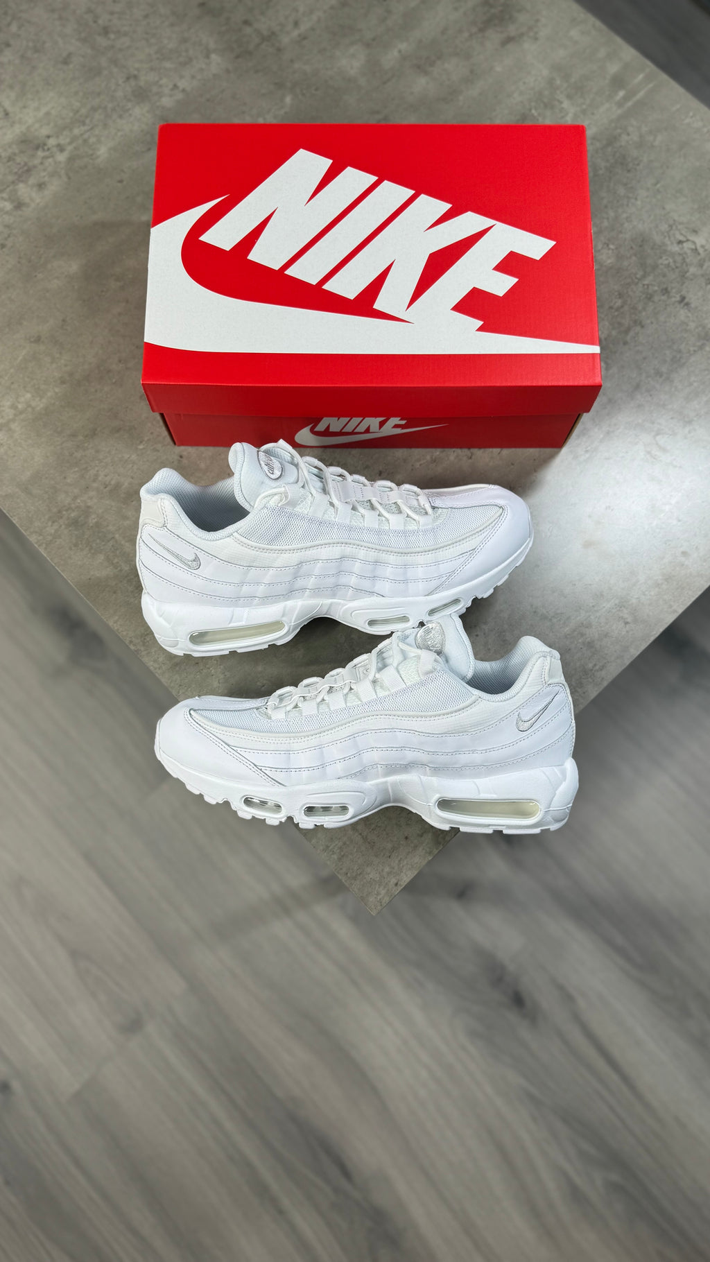 Nike Air Max 95s Essential Triple White