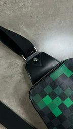Louis Vuitton Sling Bag in Damier Graphite and Green Pixel canvas