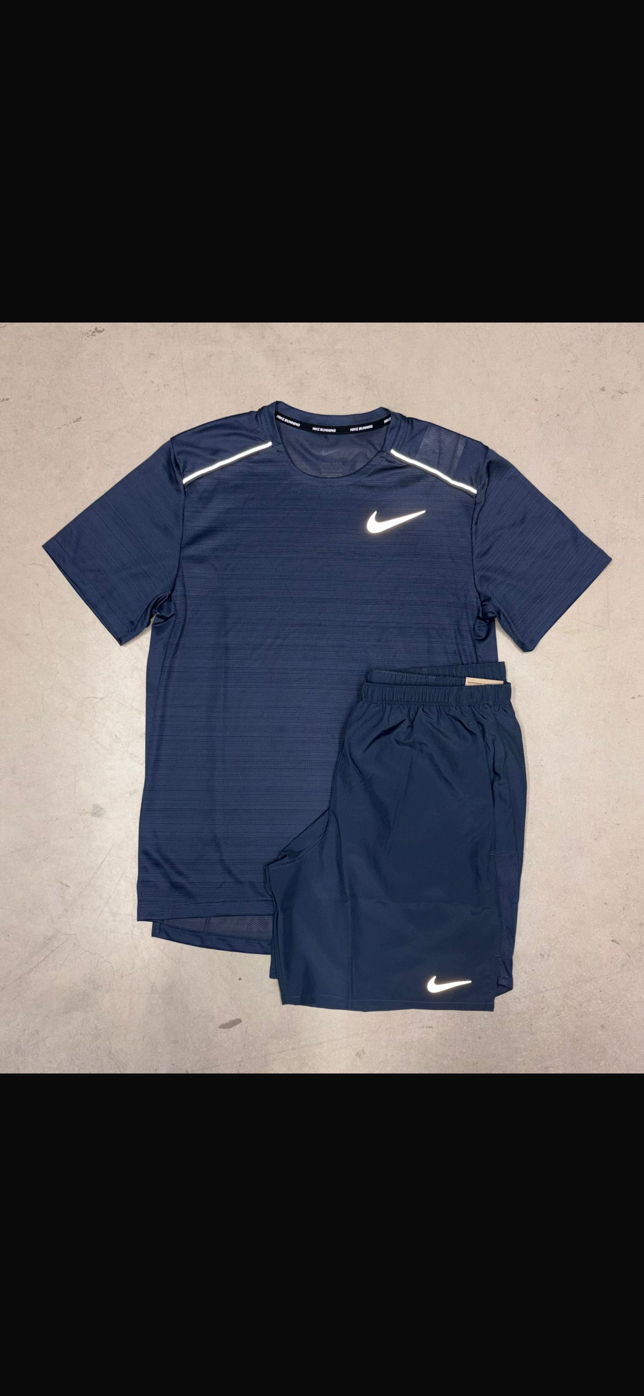 Nike Miler Thunder Blue T-shirt and Shorts Set