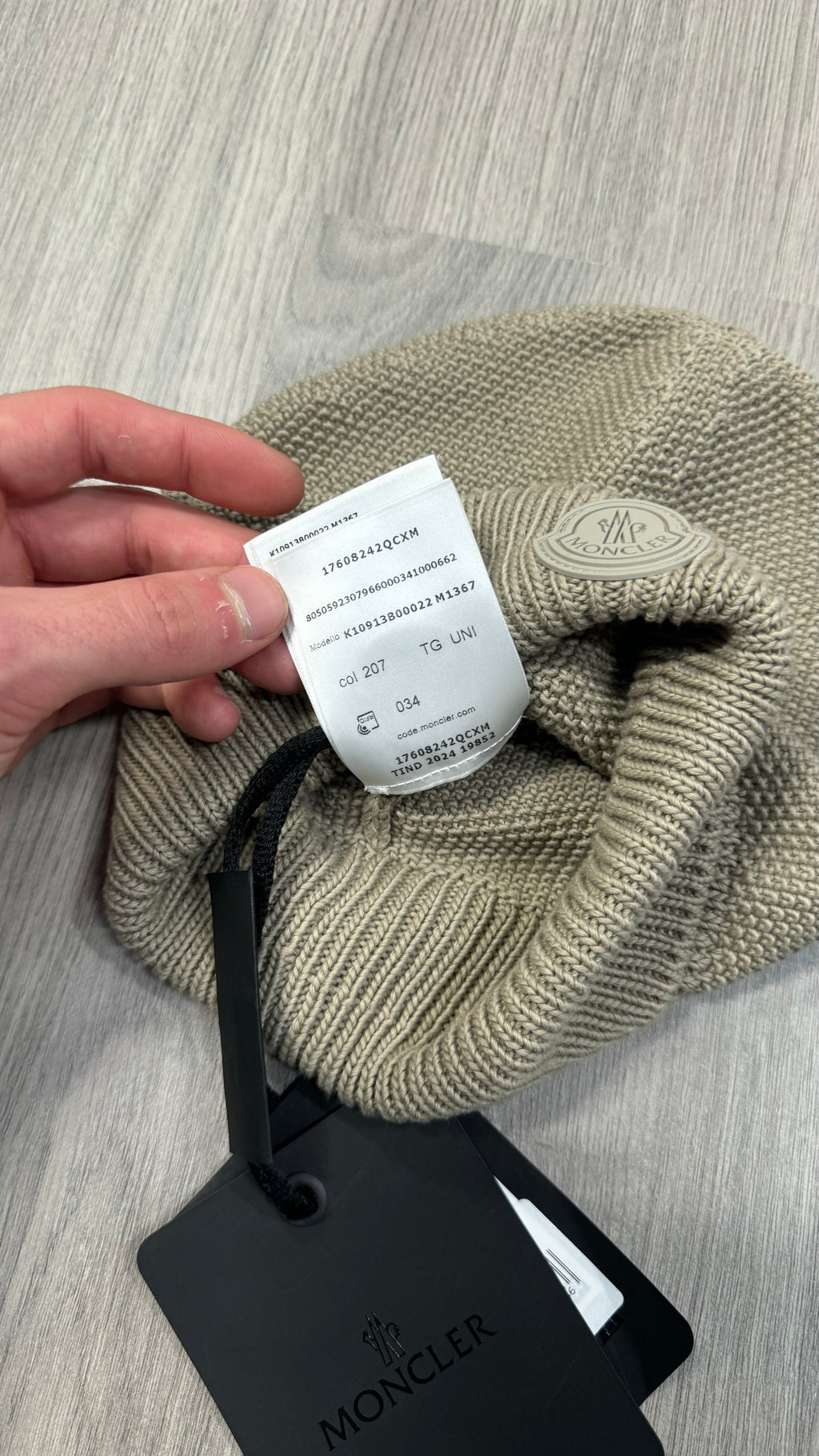 Moncler Beige Beanie