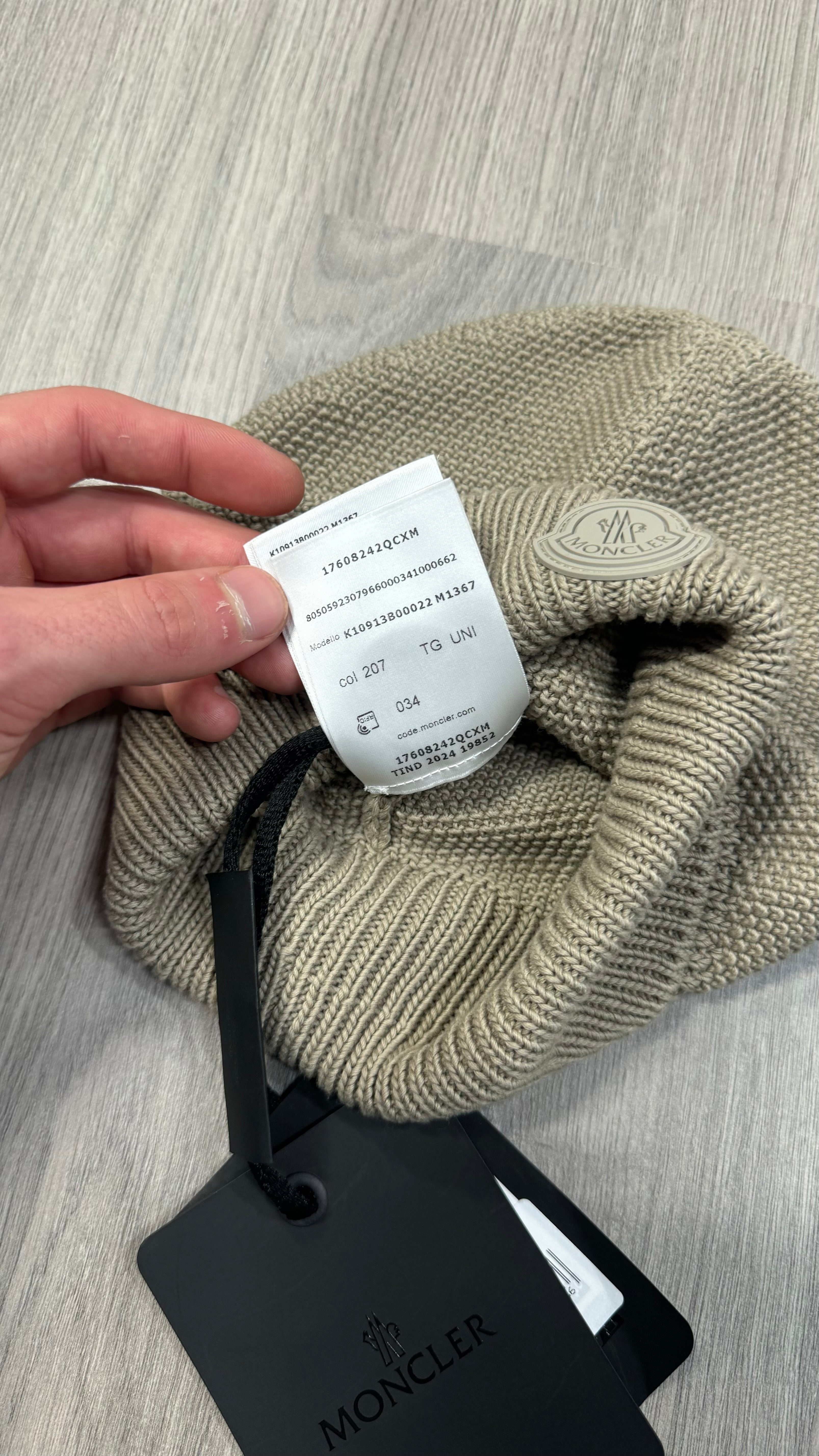 Moncler Beige Beanie