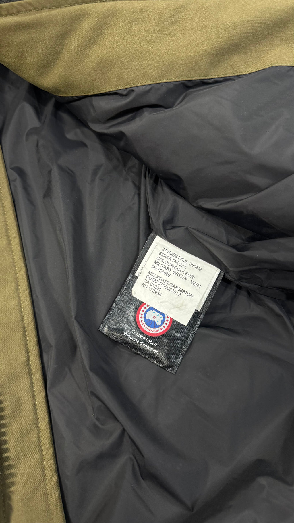 Canada Goose Khaki Military Green Wyndham Parka