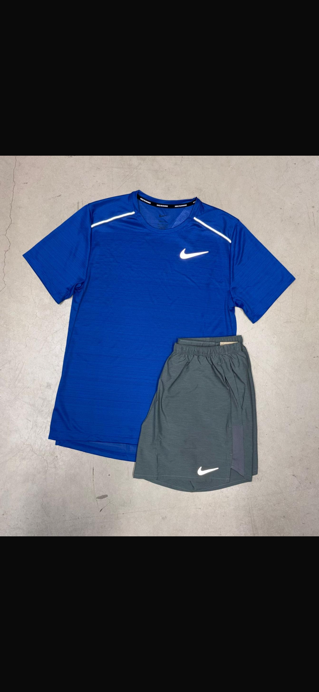 Nike Miler Royal Blue T-shirt and shorts set
