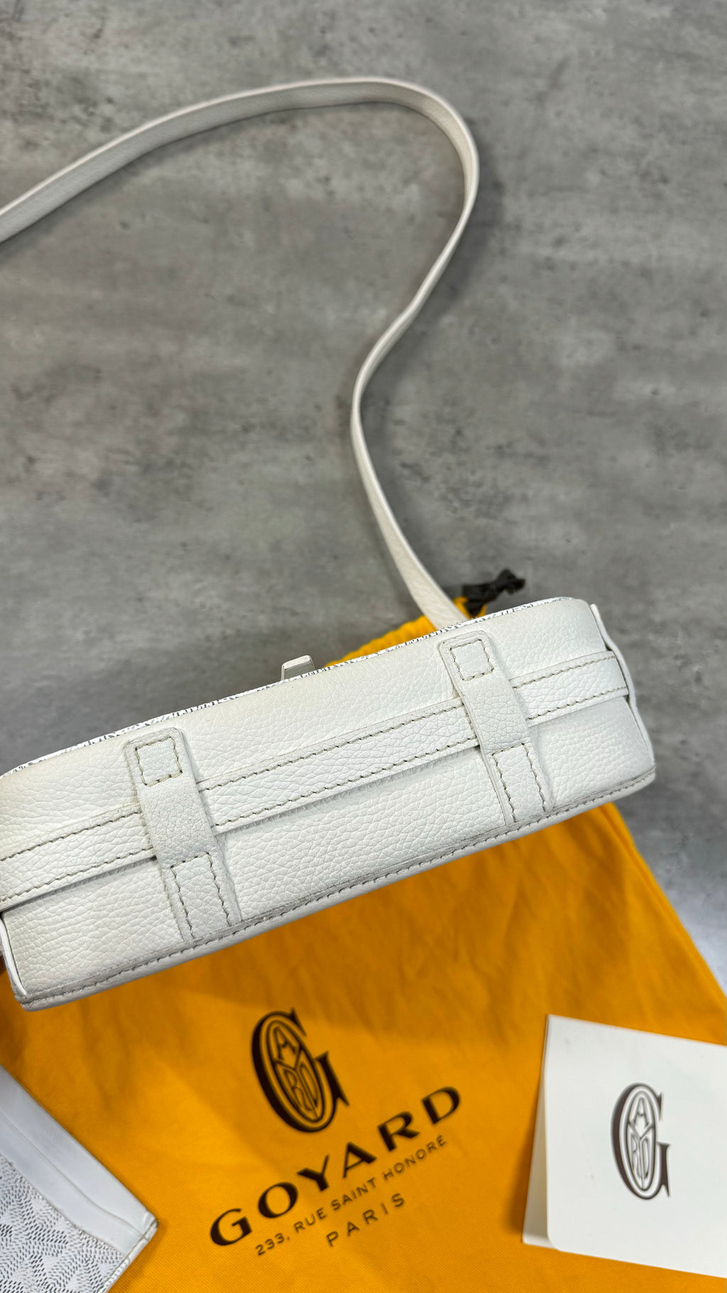 Goyard Belvedere PM Messenger Bag In White With Card Holder