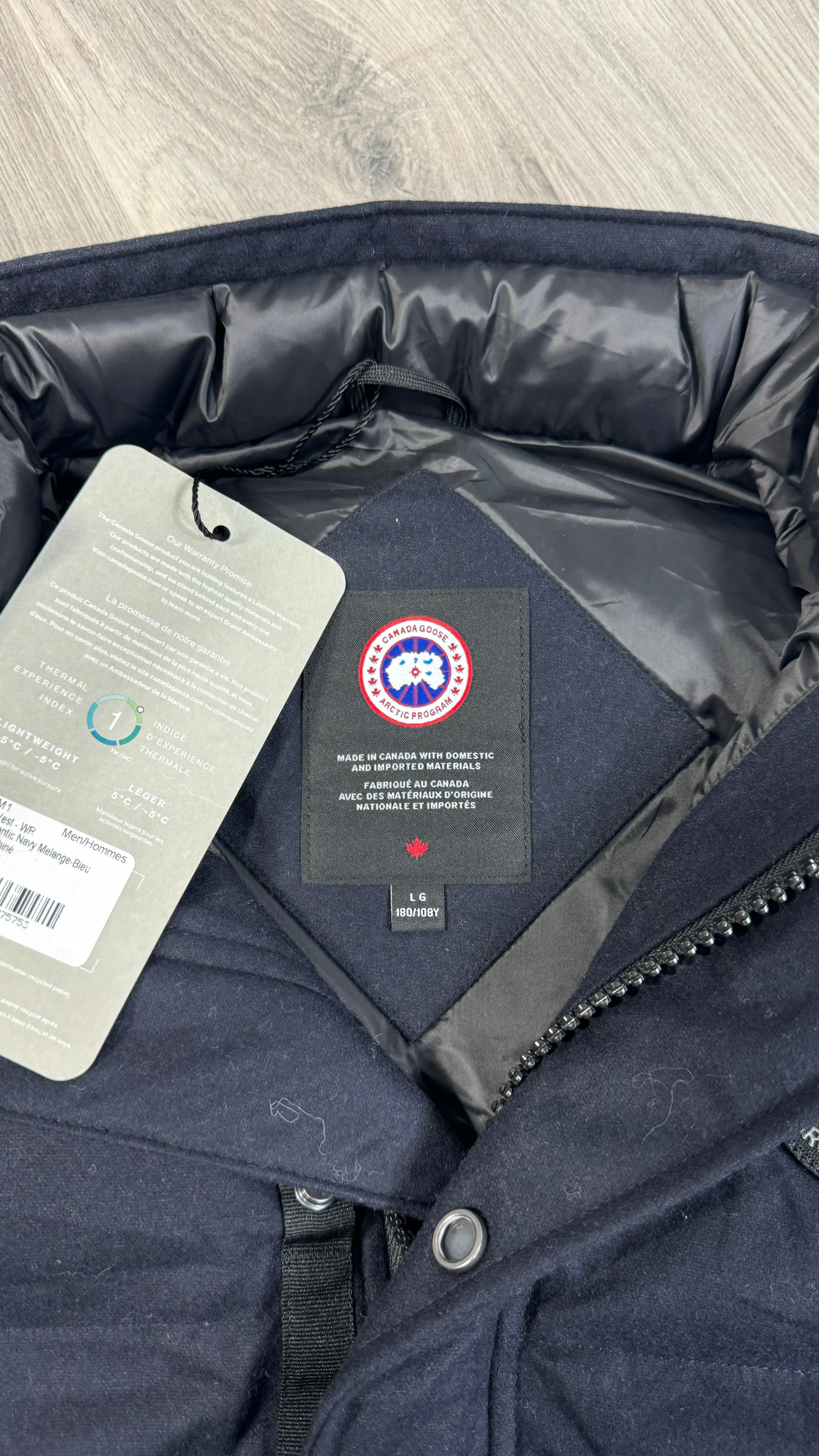 Canada Goose Atlantic Navy Wool Garson Gilet