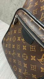 Louis Vuitton Josh Backpack In Monogram Macassar Canvas With Black Leather