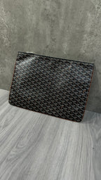 Goyard Senat Pouch MM In Black Canvas