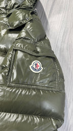 Moncler Khaki Maya Short Down Jacket