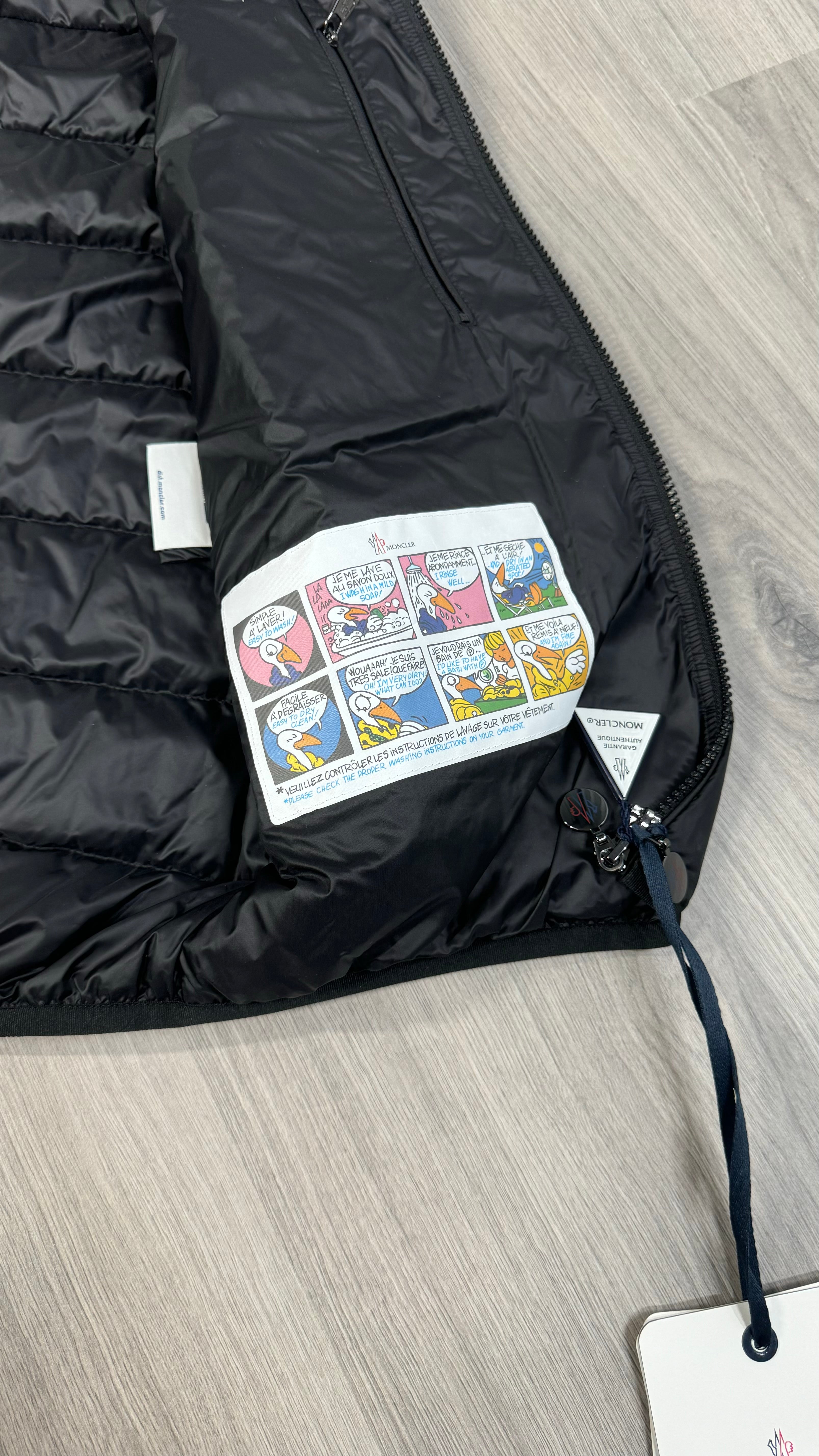 Moncler Black Rocoque Shell Down Gilet