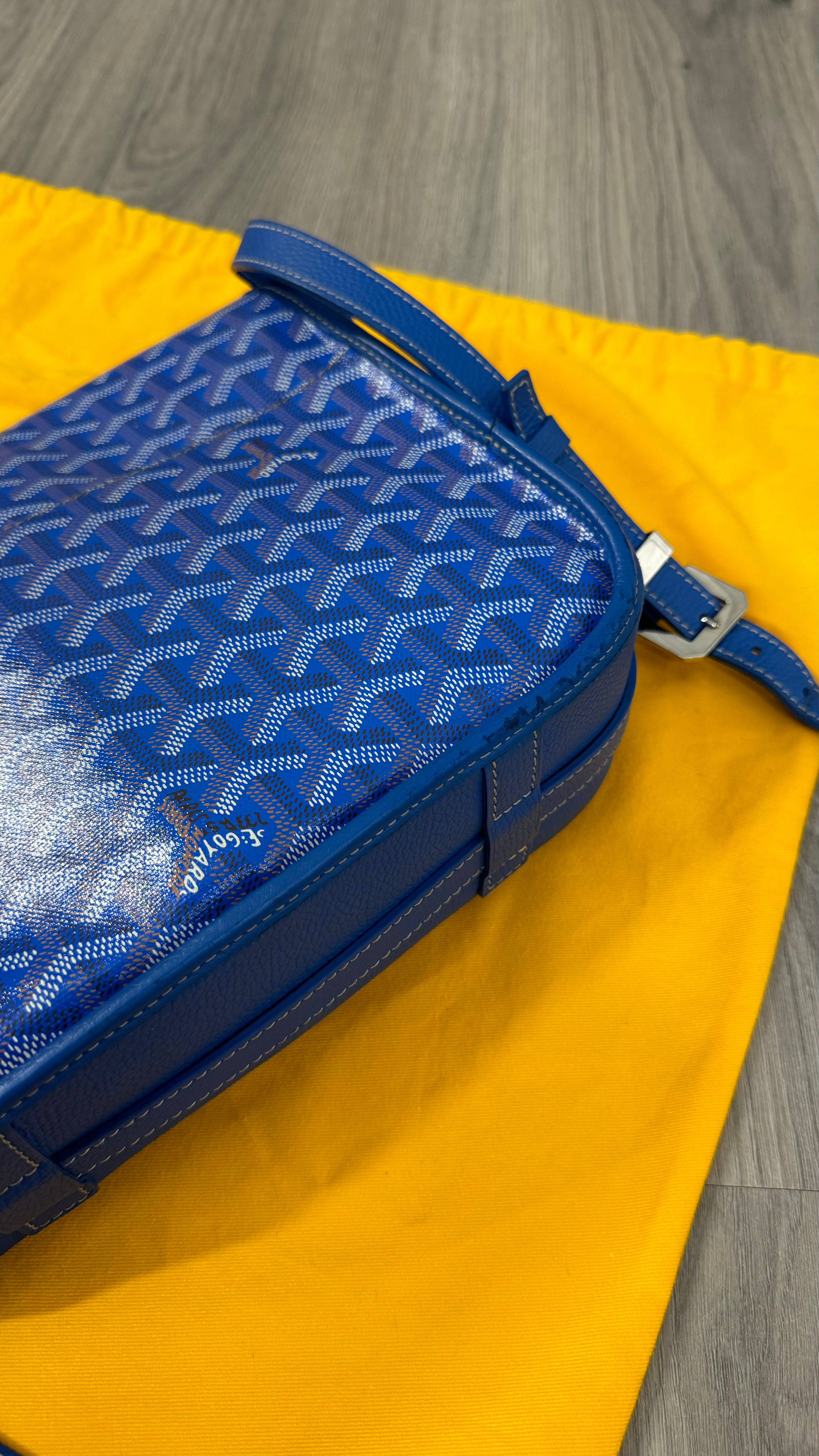 Goyard Goyardine Belvédère II Sky Blue MM messenger bag