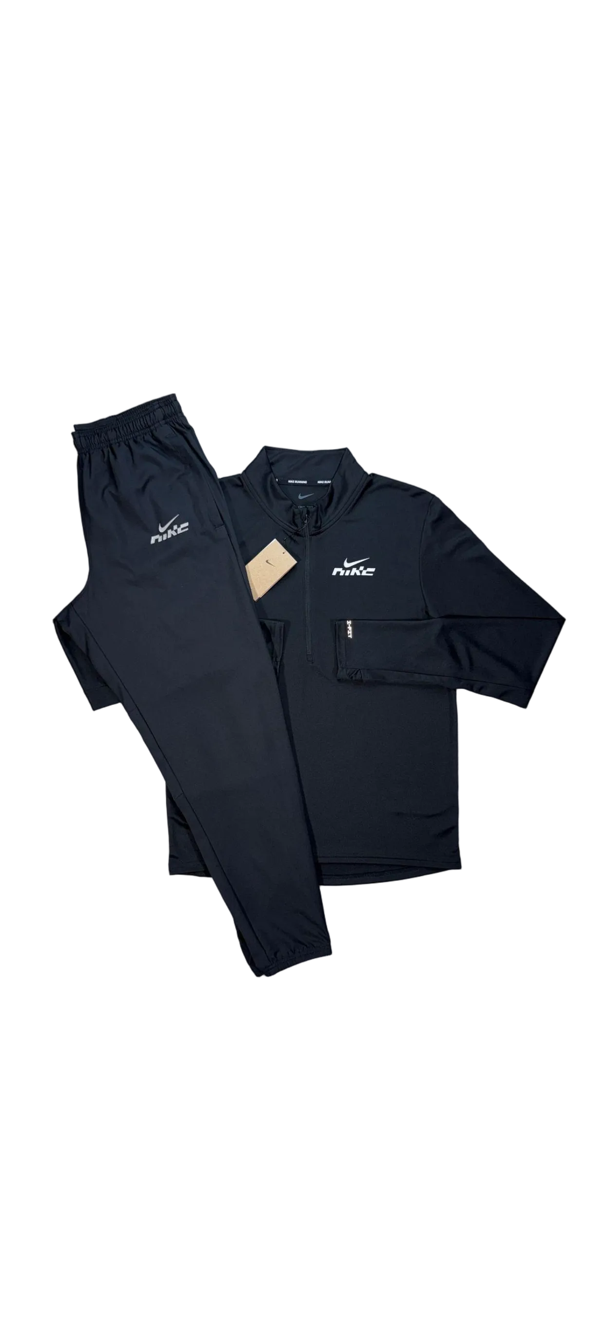 Nike Black Flash Quarter Zip  Tracksuit