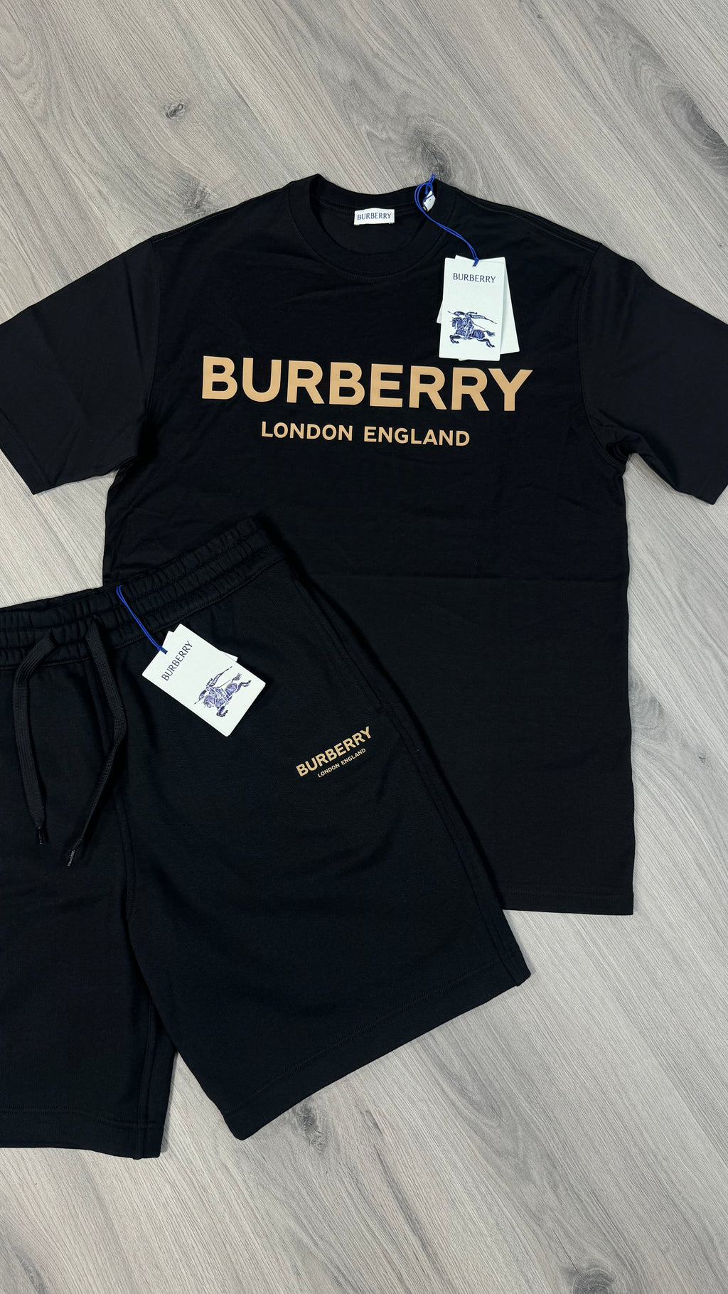 Burberry Black Shorts Set