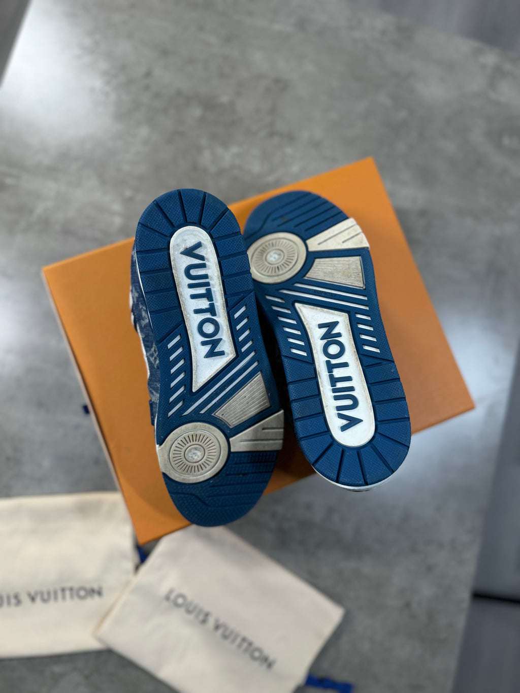 Louis Vuitton Blue Denim Trainers