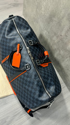 Louis Vuitton Damier Cobalt Race Keepall Bandoulière 55