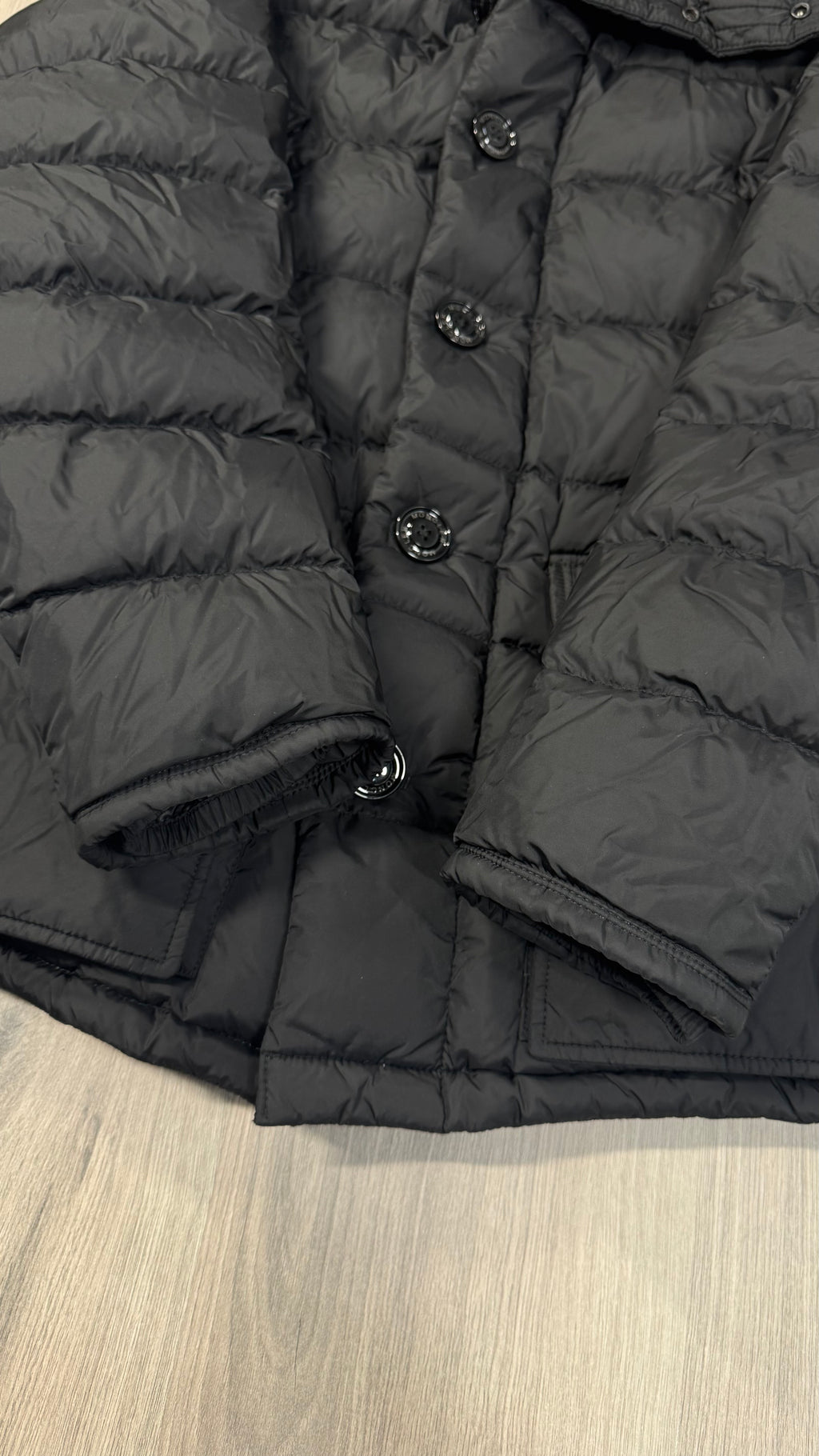 Moncler Black Cluny Parka with fur