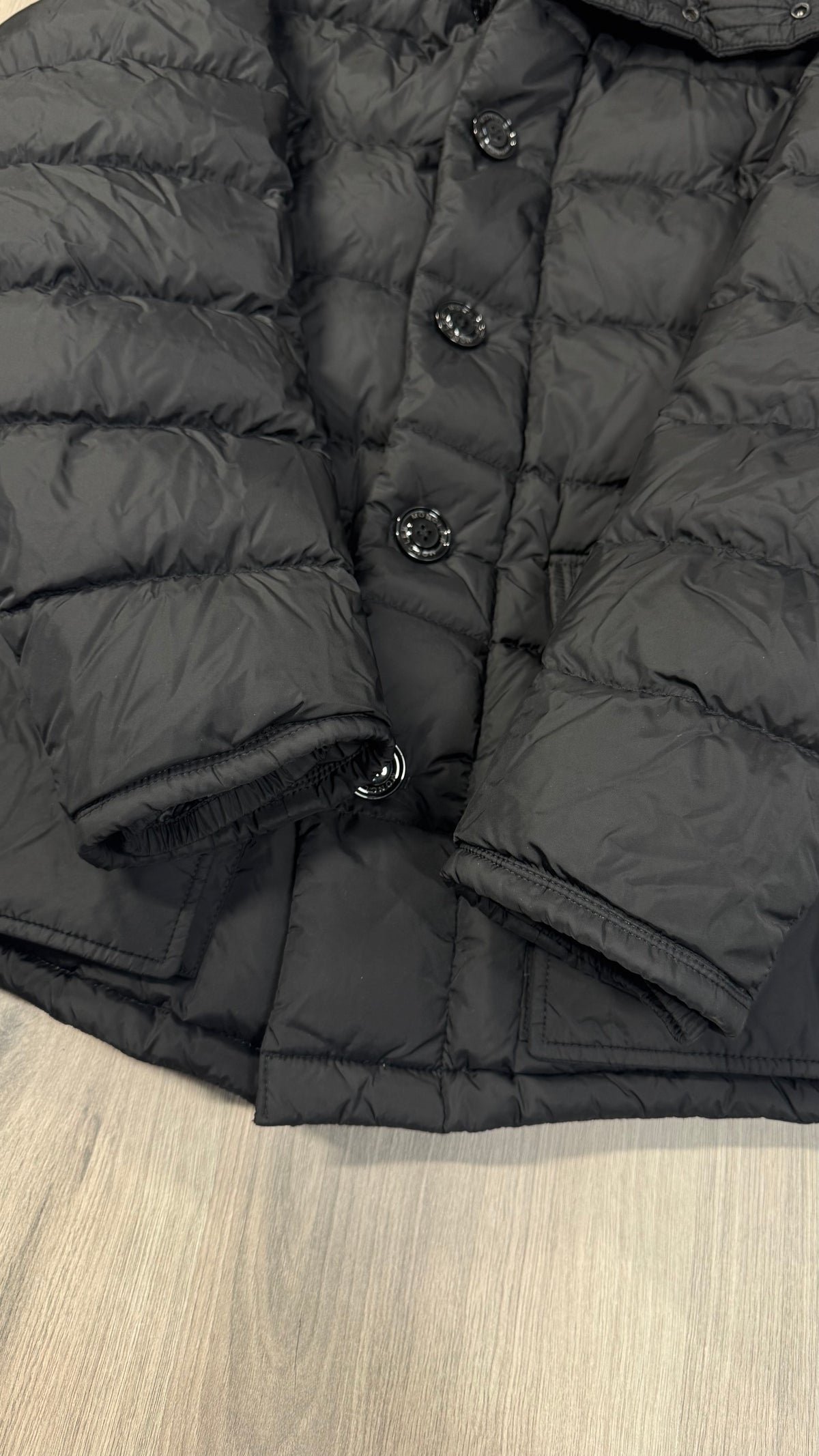 Moncler Black Cluny Parka with fur