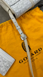 Goyard Belvedere PM Messenger Bag In White With Card Holder