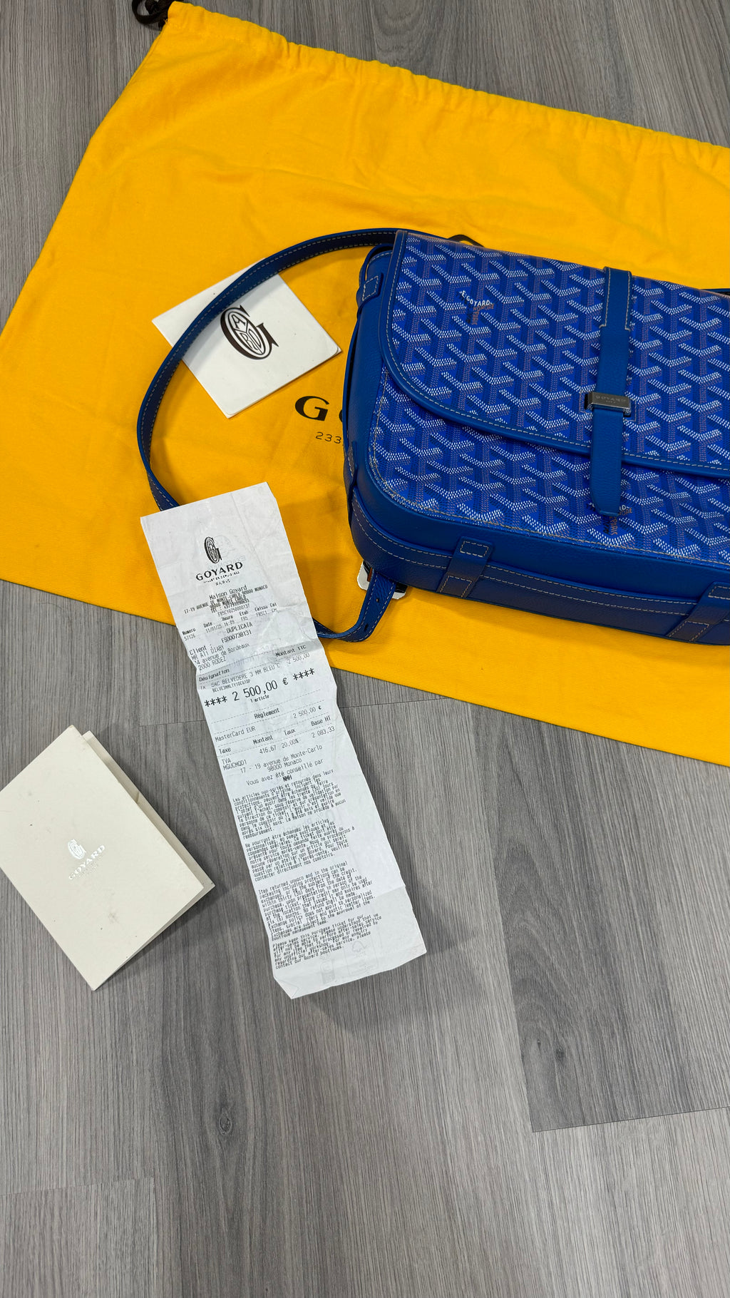 Goyard Goyardine Belvédère II Sky Blue MM messenger bag