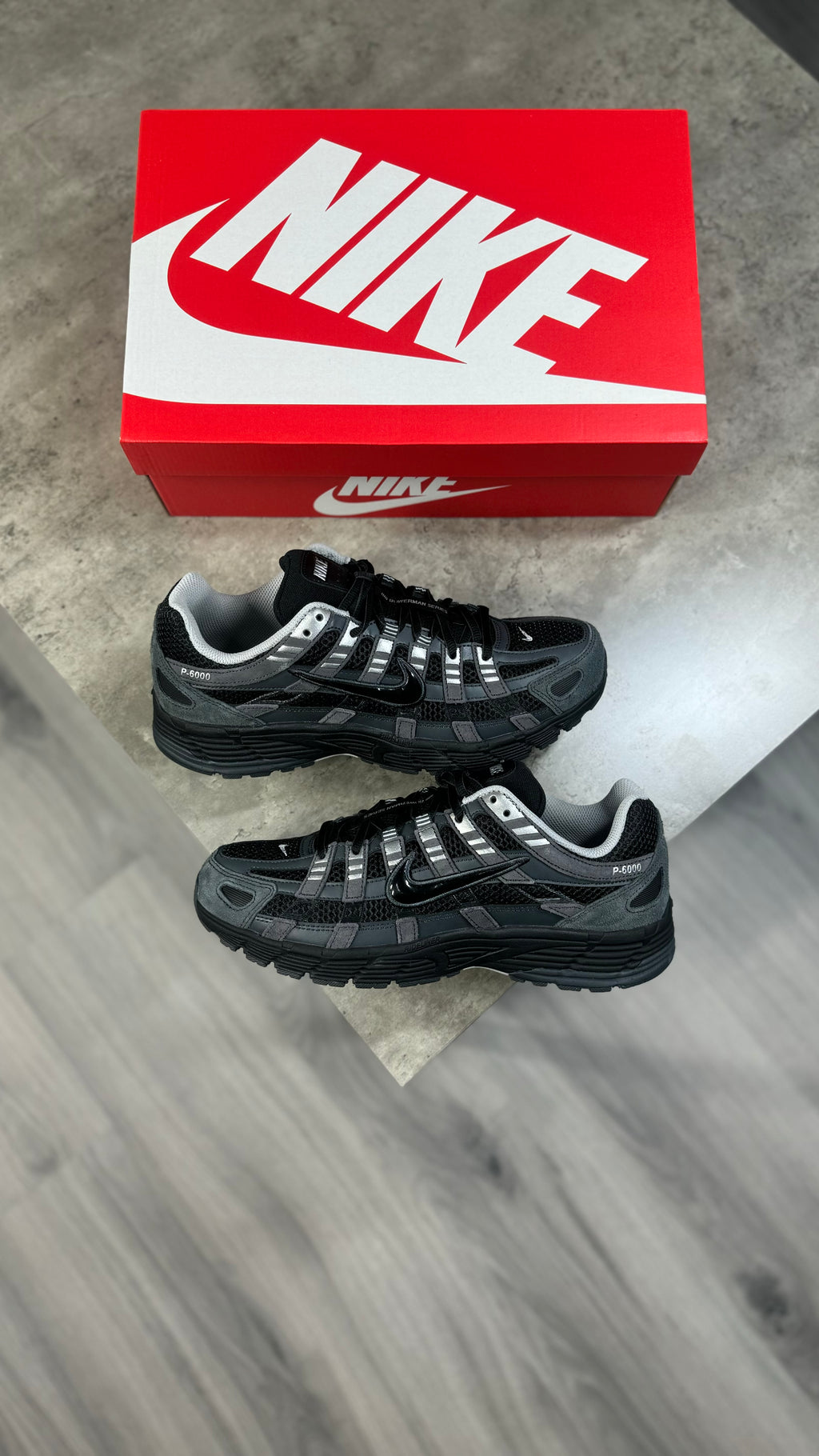 Nike P6000 Anthracite Black Chrome Metallic Silver