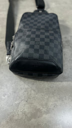 Louis Vuitton Black Sling Bag In Damier Graphite Coated Canvas