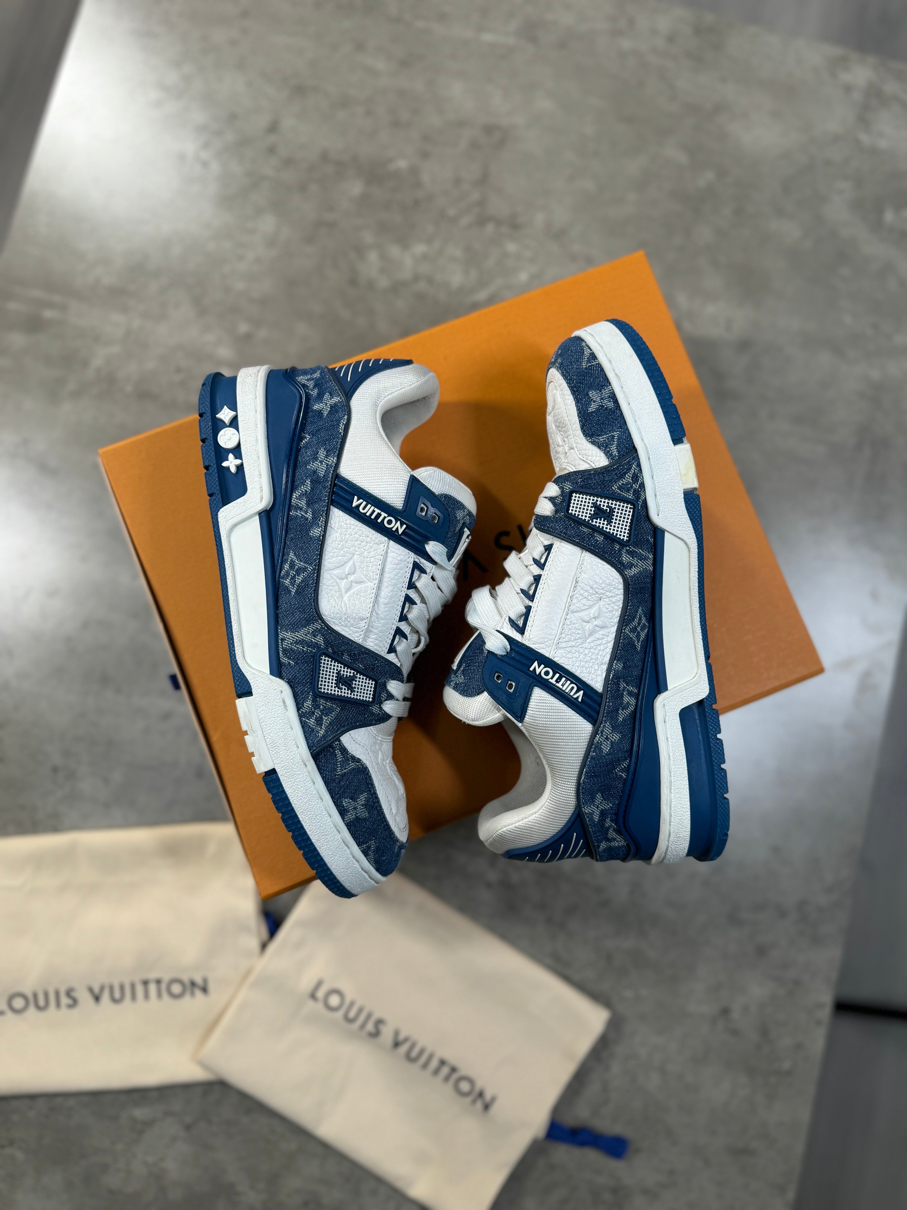 Louis Vuitton Blue Denim Trainers