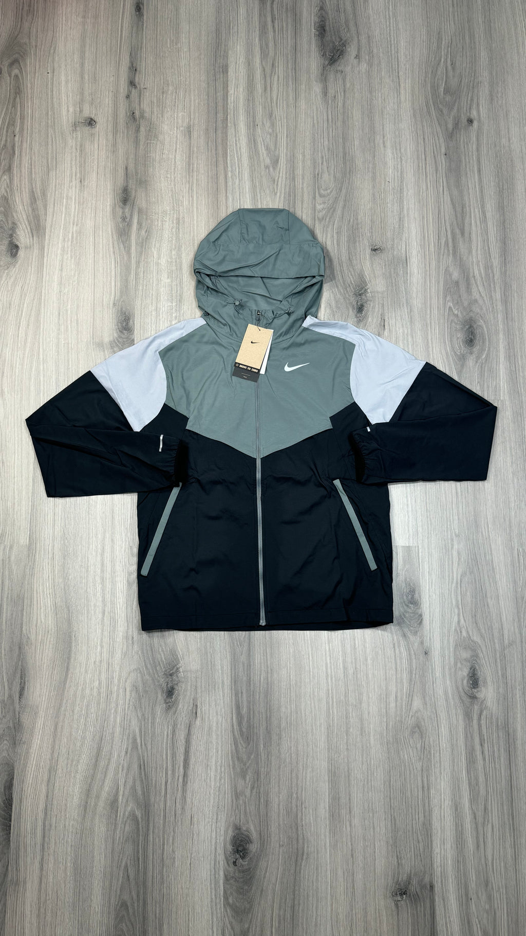 Nike UV Windrunner black and grey jacket and Nike Black Challenger bottoms set
