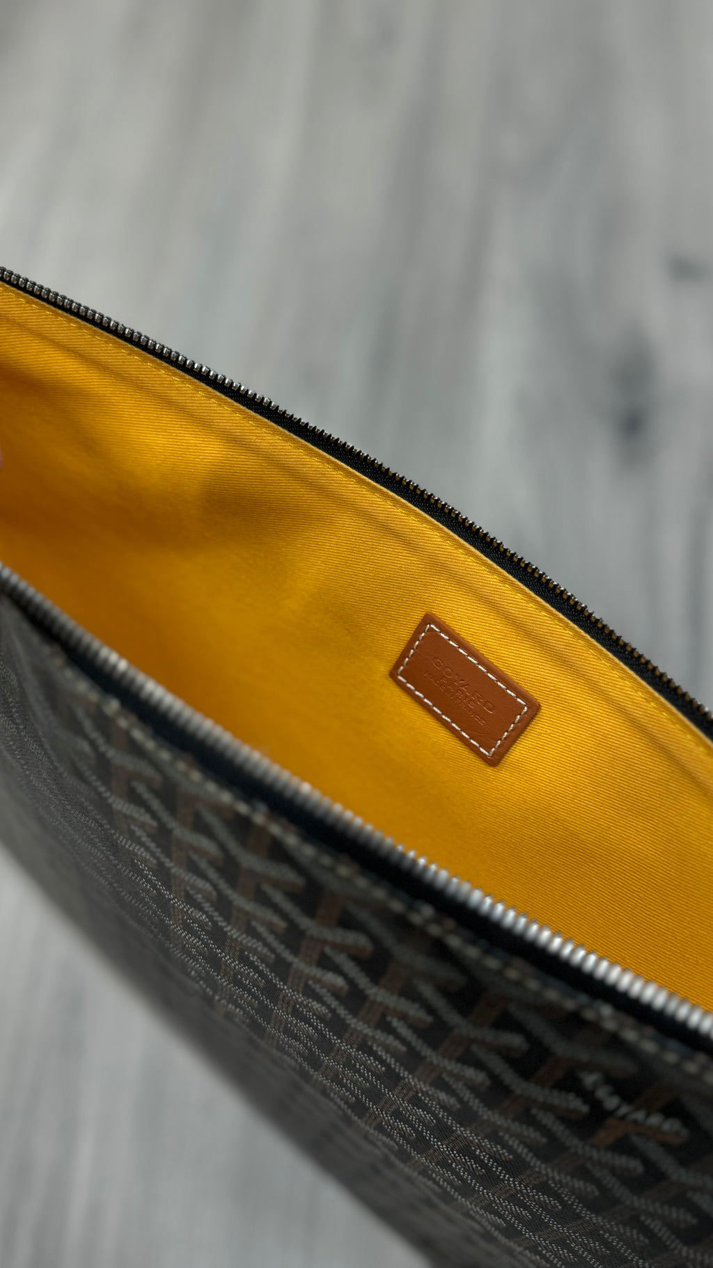 Goyard Senat Pouch MM In Black Canvas