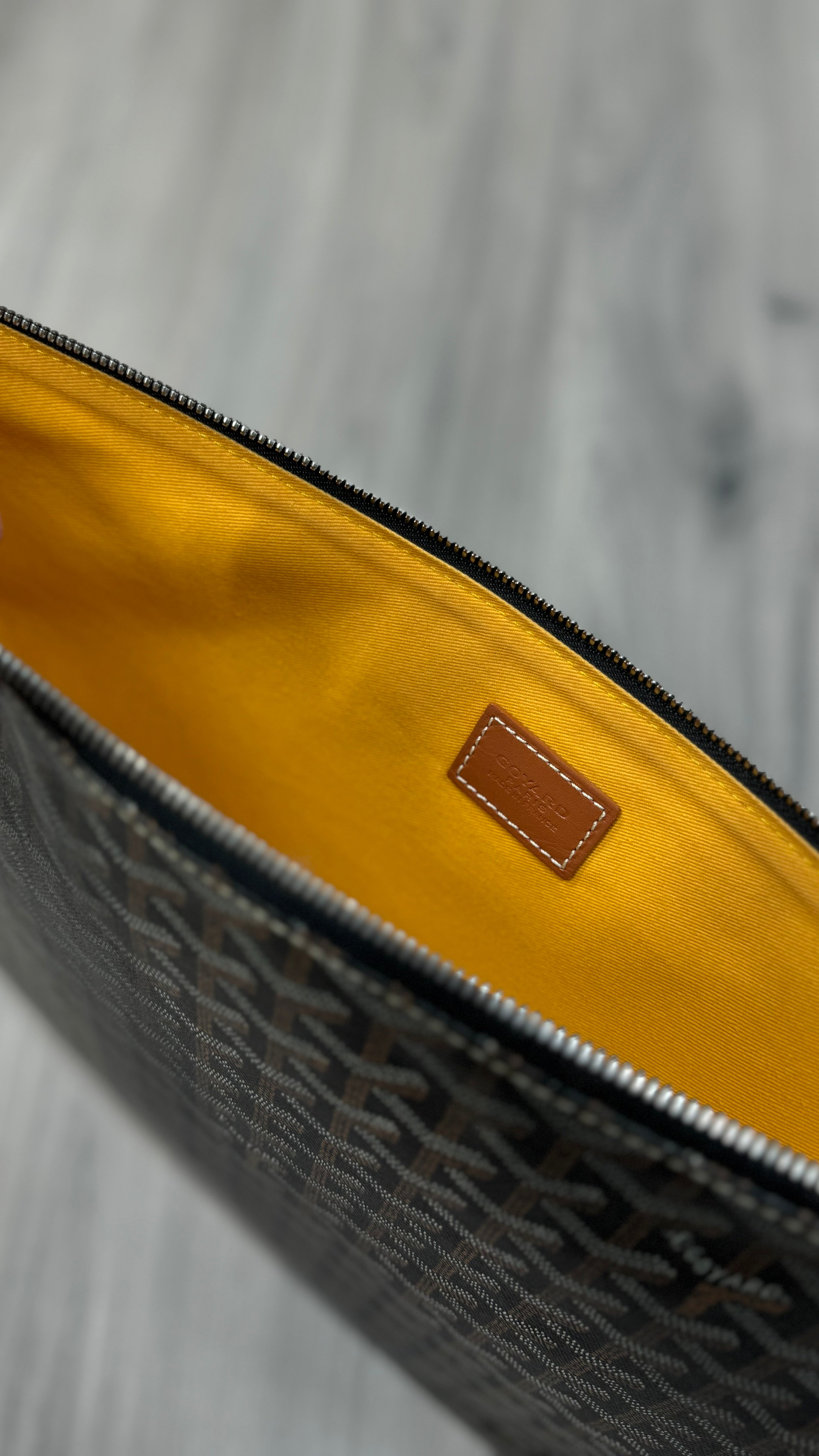 Goyard Senat Pouch MM In Black Canvas