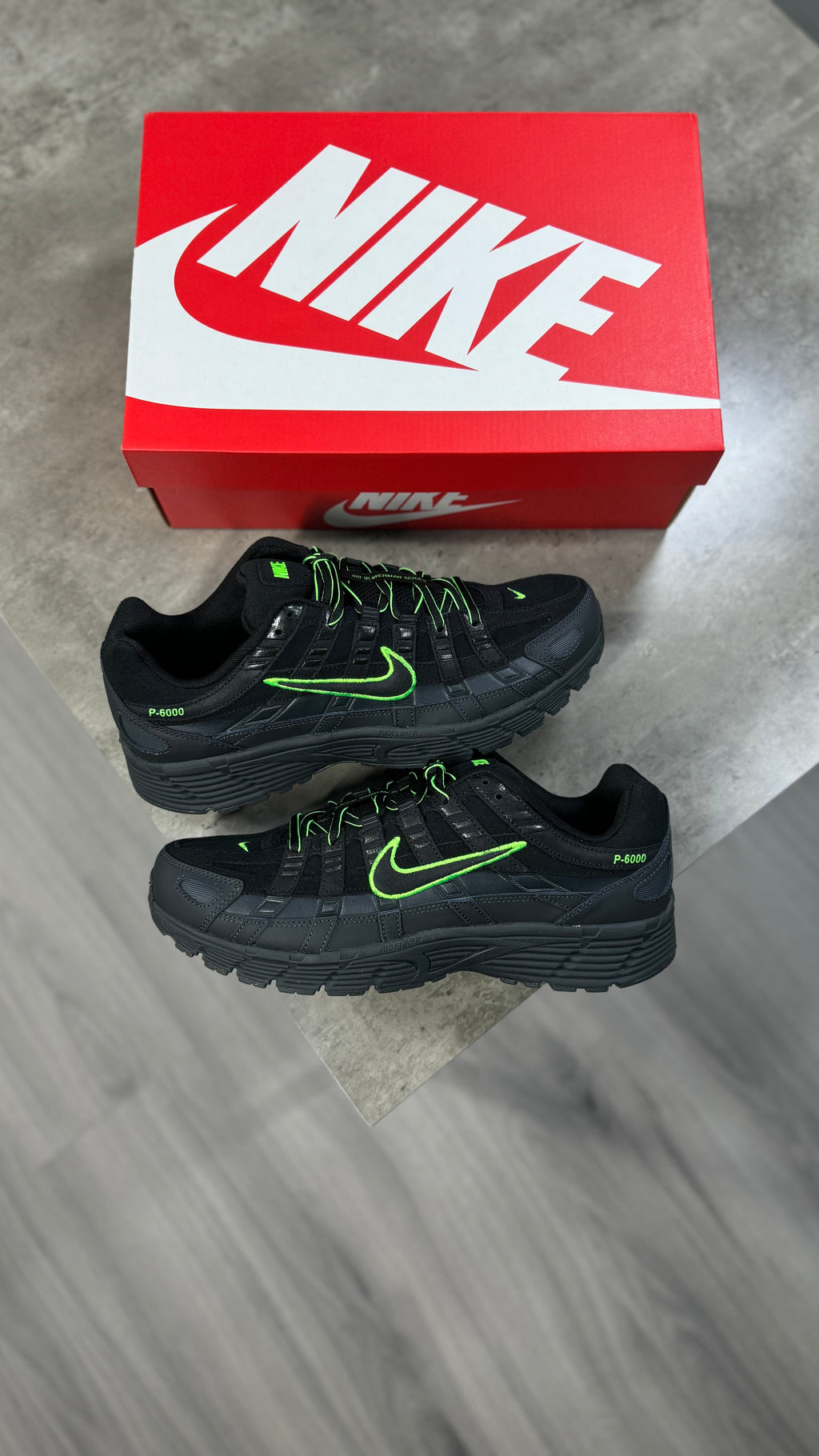 Nike P6000 Black and Green Strike
