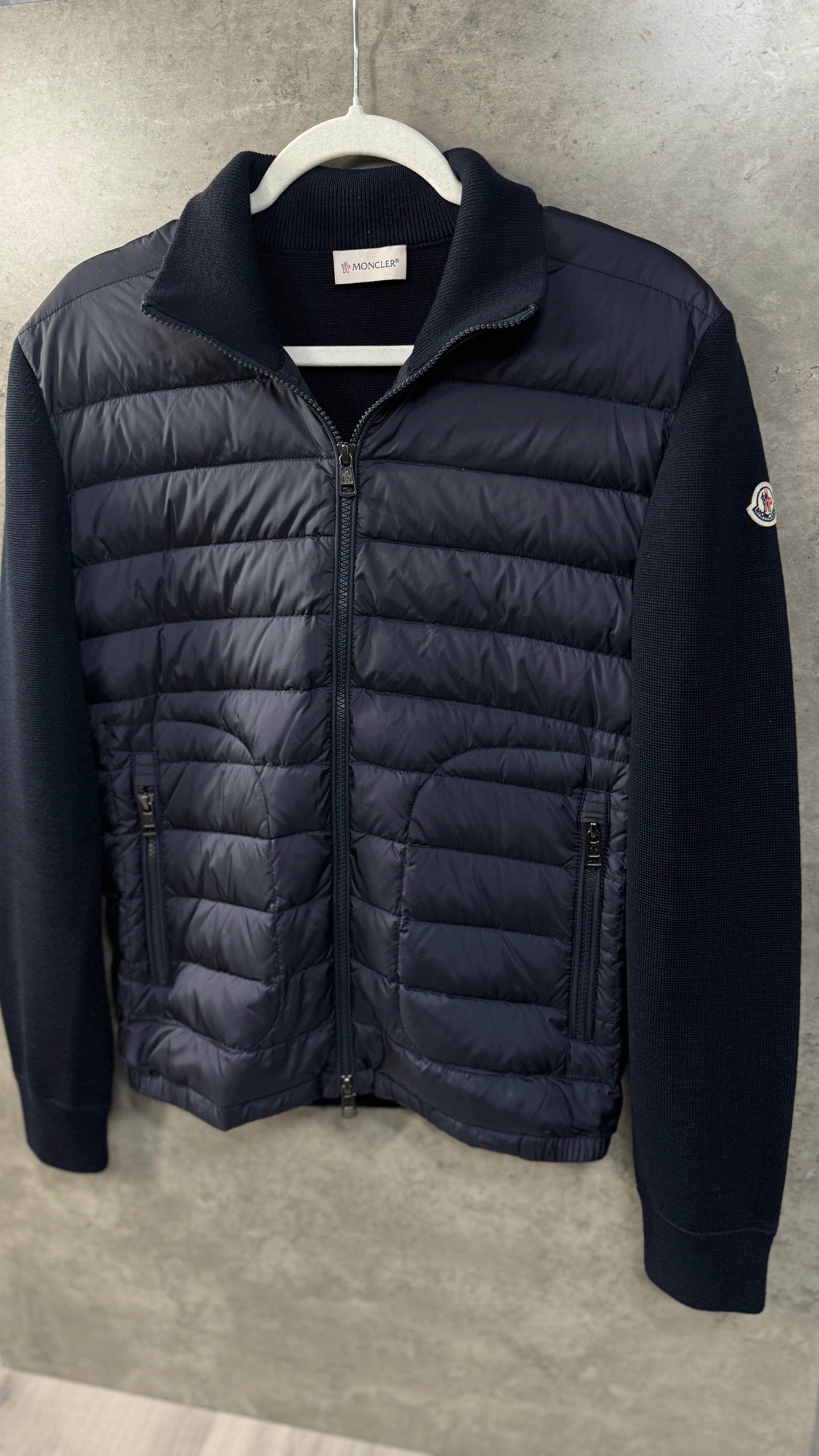 Moncler Navy Zip Up Cardigan Jacket