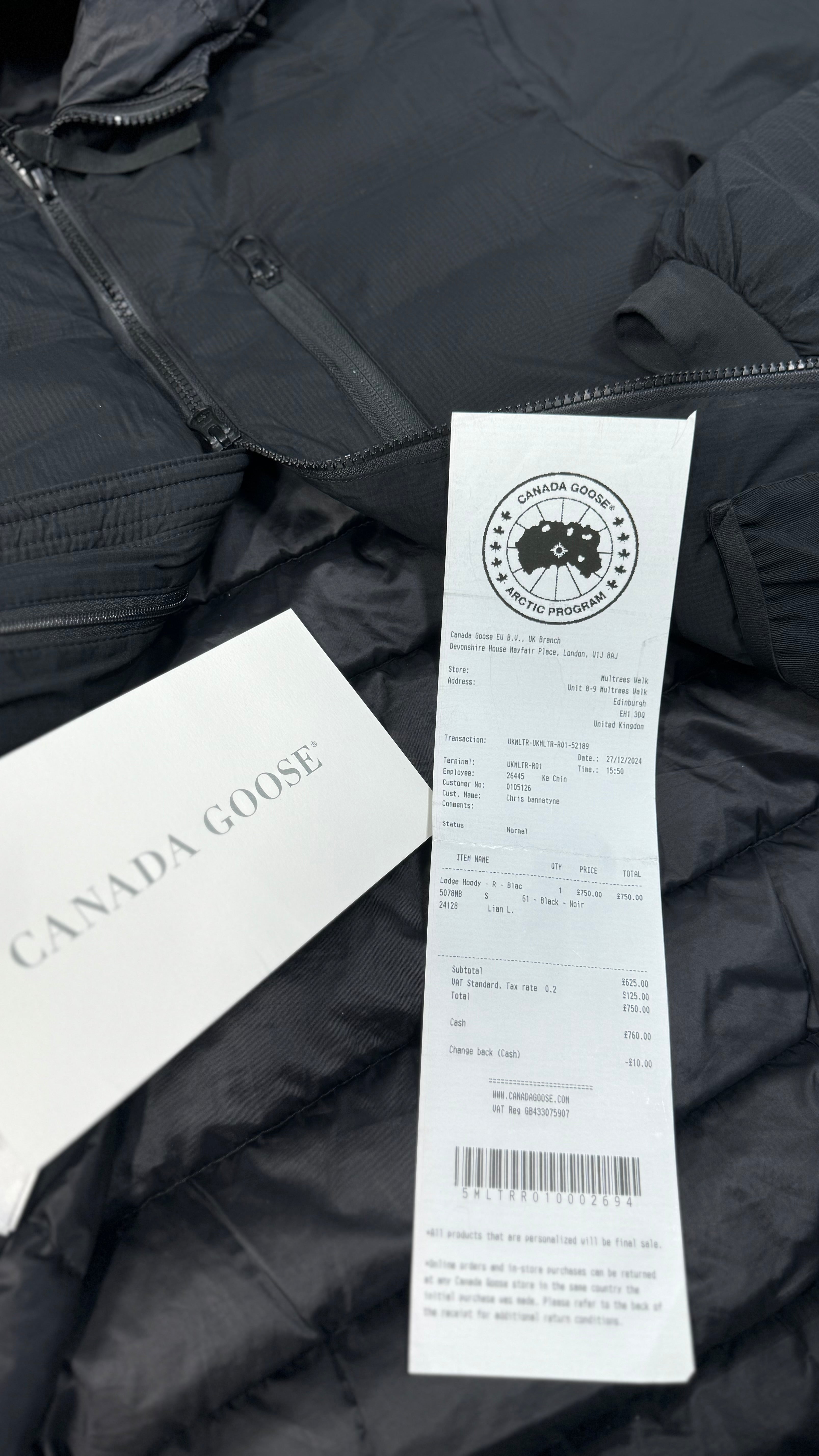 Canada Goose Black Badge Black Lodge Jacket New Season